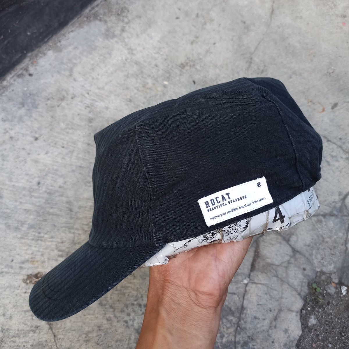 Unsound Rags Strip conductors cadet hat black on black by rocat Size ONE SIZE - 2 Thumbnail