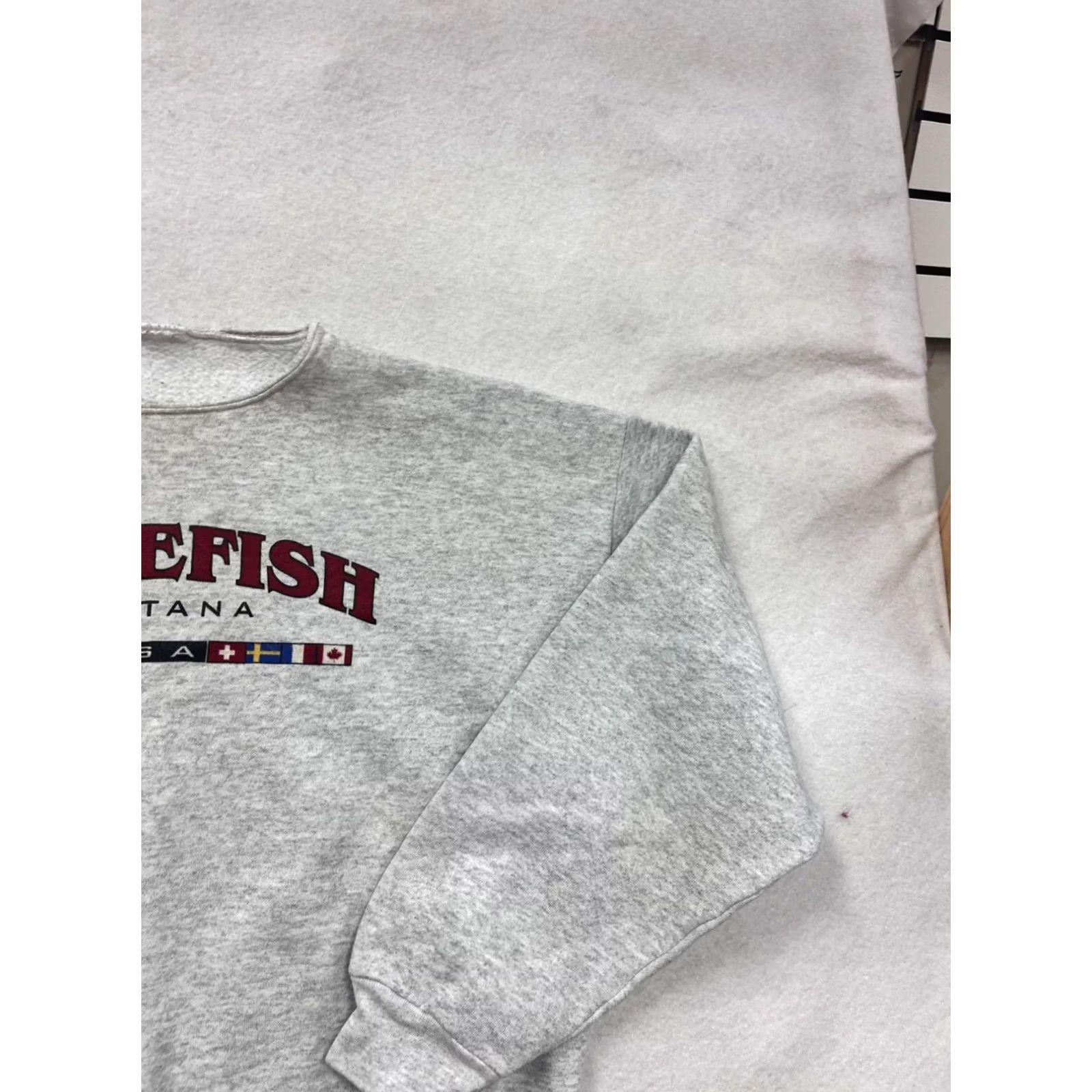 Vintage Whitefish Montana Gray Crewneck Sweatshirt Mens XL Size US XL / EU 56 / 4 - 4 Thumbnail