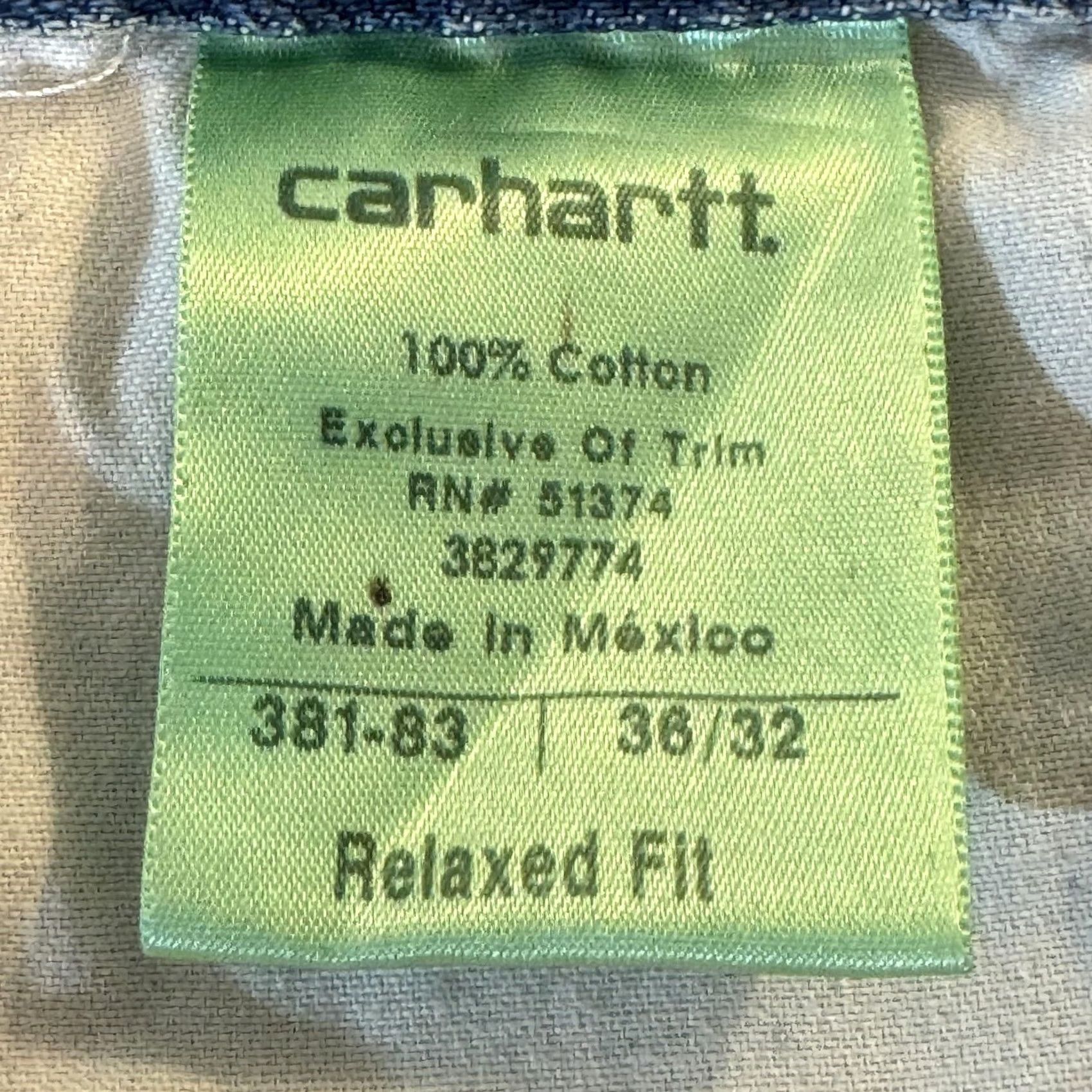 Carhartt Carhartt Jeans Mens 36x32 Blue Relaxed Fit Paint Splatter Distressed Workwear Jeans Mens Regular 36 Blue Carhartt Industrial Work Jeans Size US 36 / EU 52 - 7 Thumbnail