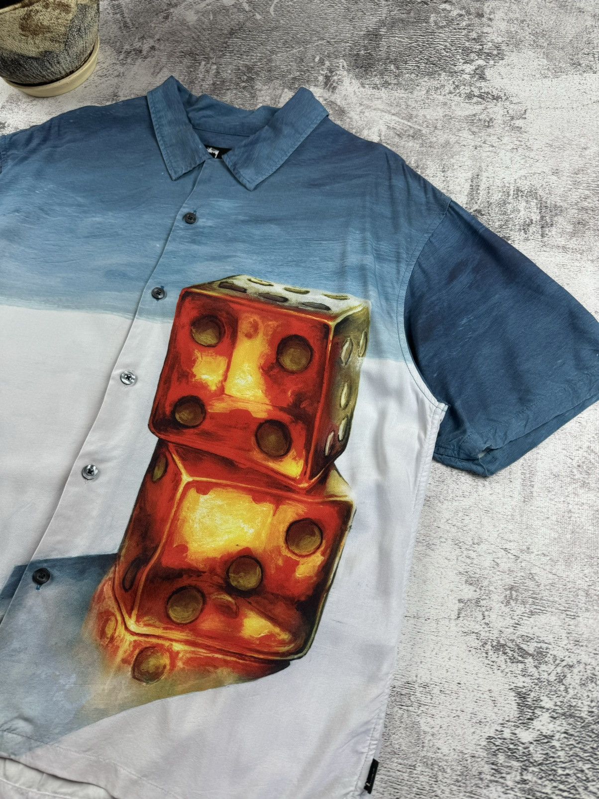 Stussy Vintage Stussy Japanese Dice Painting Rayon 8 Ball Shirt Size US M / EU 48-50 / 2 - 6 Thumbnail