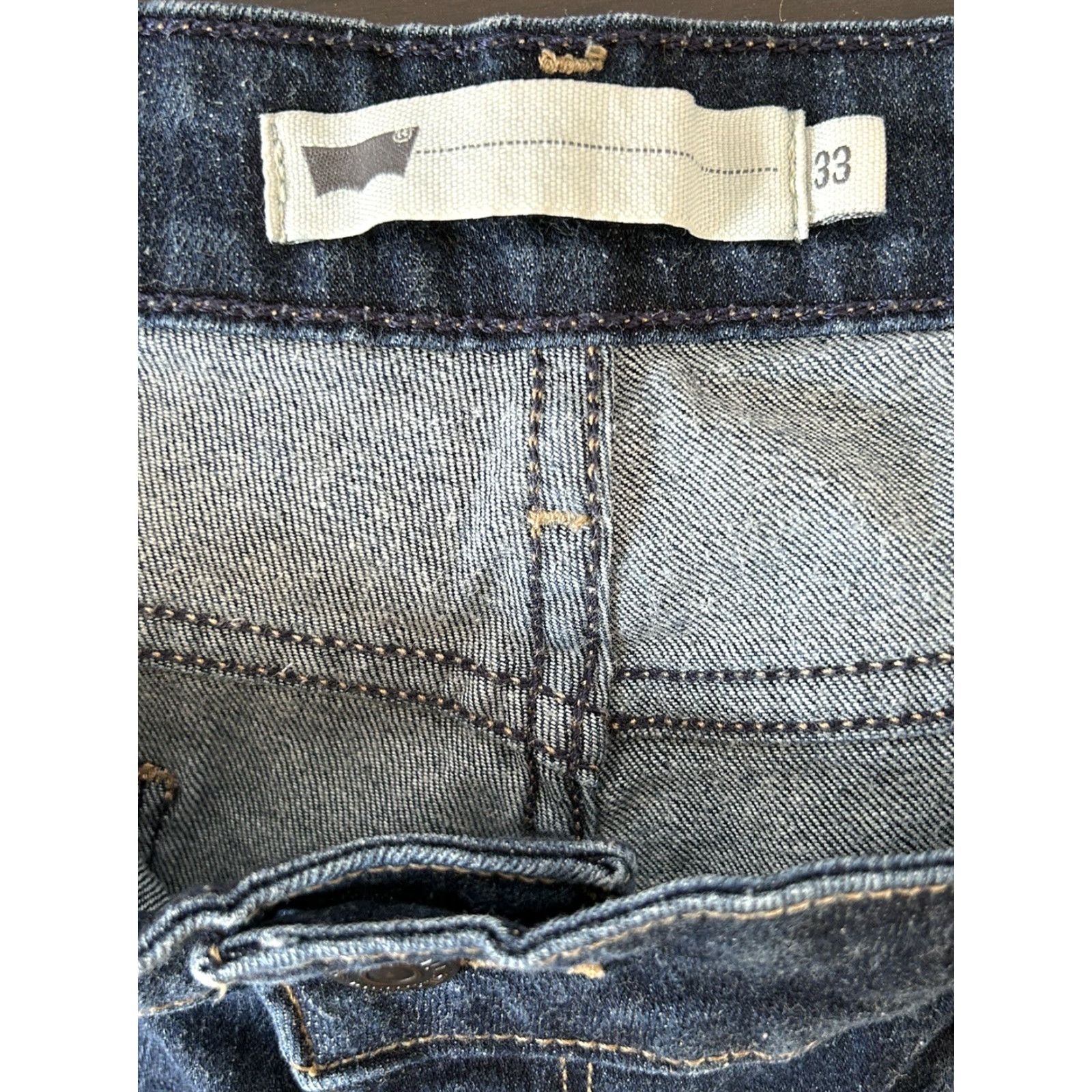 Levi's Levi's Denim Jean Shorts Womens Blue Mid Rise 33 Cuffed Button Flat Front Pockets Logo Vintage? (no N/A) Size 24" / US 00 / IT 34 - 4 Thumbnail