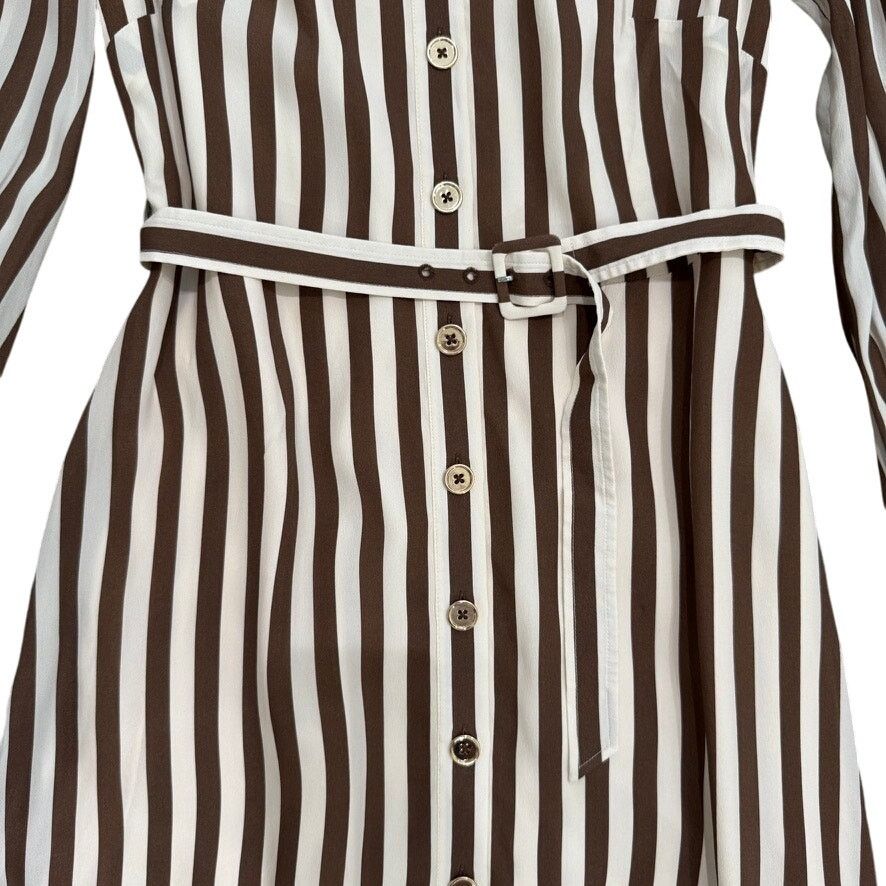 LK Bennett L.K. Bennett Emelia Shirt Dress in Brown/Cream, Size US 6 Size M / US 6-8 / IT 42-44 - 5 Thumbnail