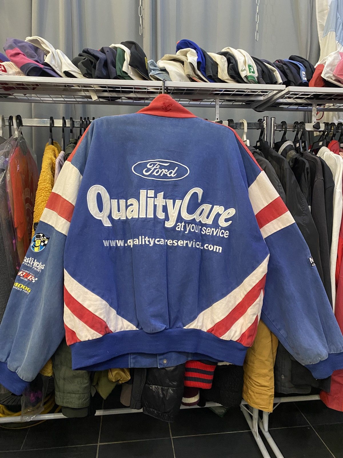 NASCAR OFFER ME NOW ‼️VTG NASCAR Racing Jacket Ford 🔥 Size US XL / EU 56 / 4 - 11 Thumbnail