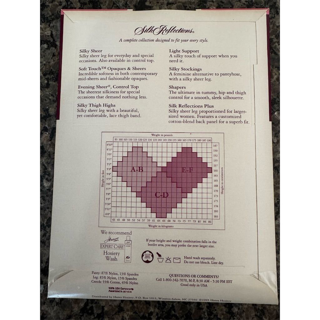 Hanes Hanes Silk Reflections White Control Top Pantyhose Size AB Size ONE SIZE - 2 Thumbnail