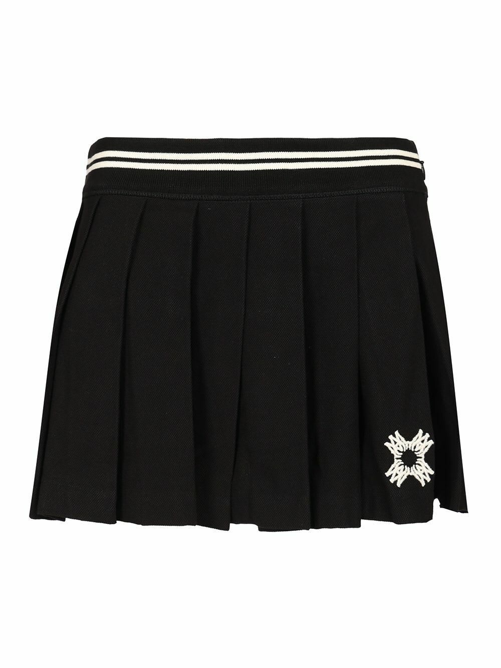 Amiri o1s1wg110126 MA Quad Pleated Mini Skirt in Black Size 26" / US 2 / IT 38 - 1 Thumbnail