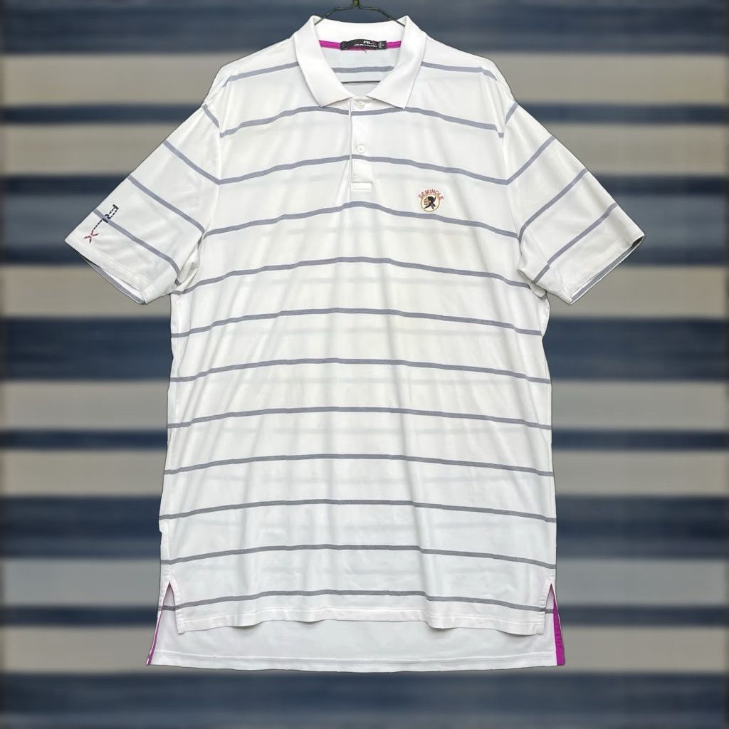 Ralph Lauren RLX Ralph Lauren Polo Golf Shirt Mens L Striped White Size US L / EU 52-54 / 3 - 1 Thumbnail