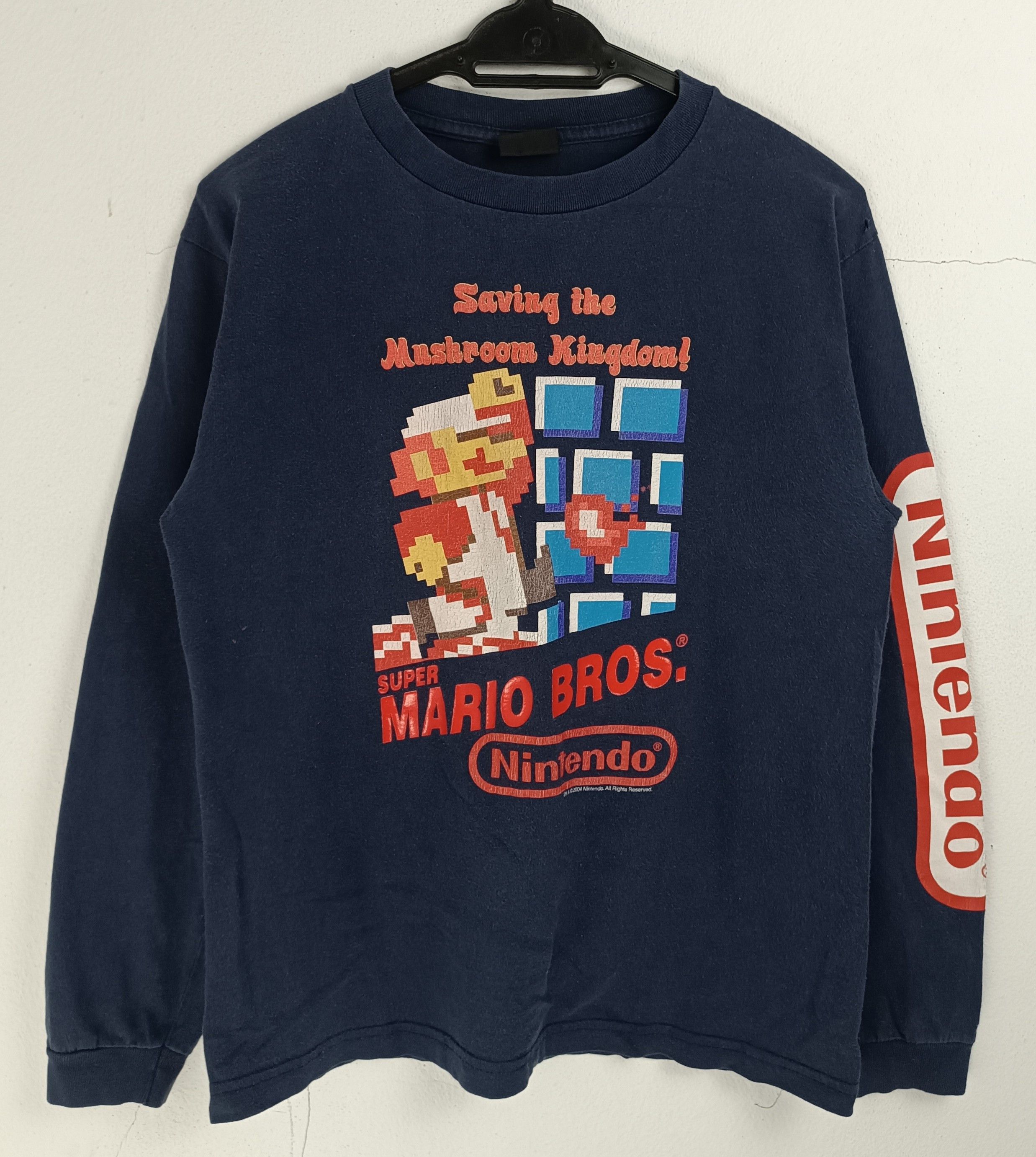 Nintendo THRASHED FADED VINTAGE 2003 NINTENDO SUPER MARIO BROS RARE Size US S / EU 44-46 / 1 - 3 Thumbnail