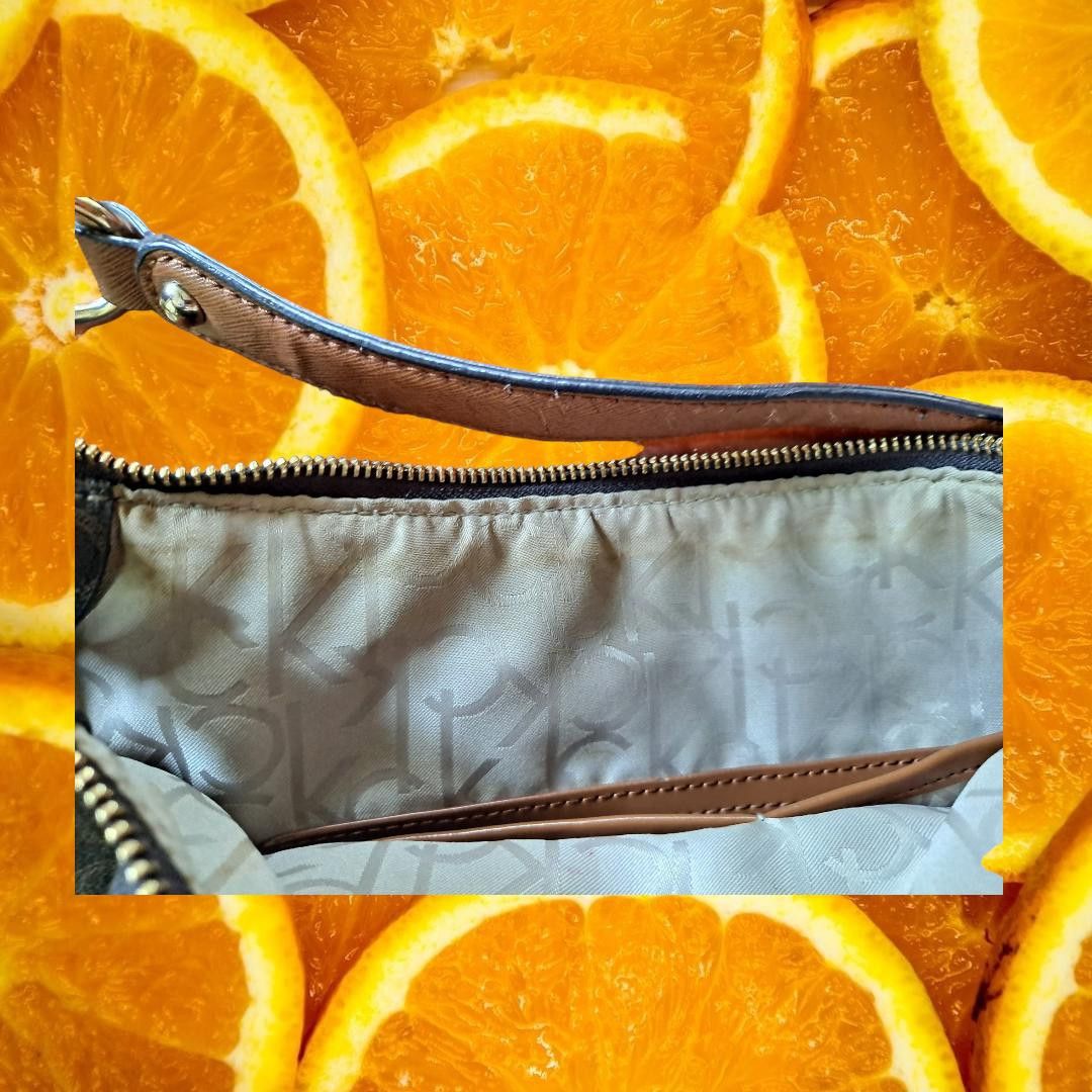 Calvin Klein Calvin Klein Monogram Hobo Bag with Side Zipper Pockets Size ONE SIZE - 7 Thumbnail