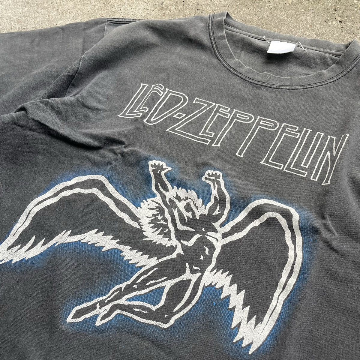 Band Tees × Led Zeppelin × Vintage Vintage 2000s LED ZEPPELIN SWAN SONG ANGEL BAND TEE Size US L / EU 52-54 / 3 - 3 Thumbnail