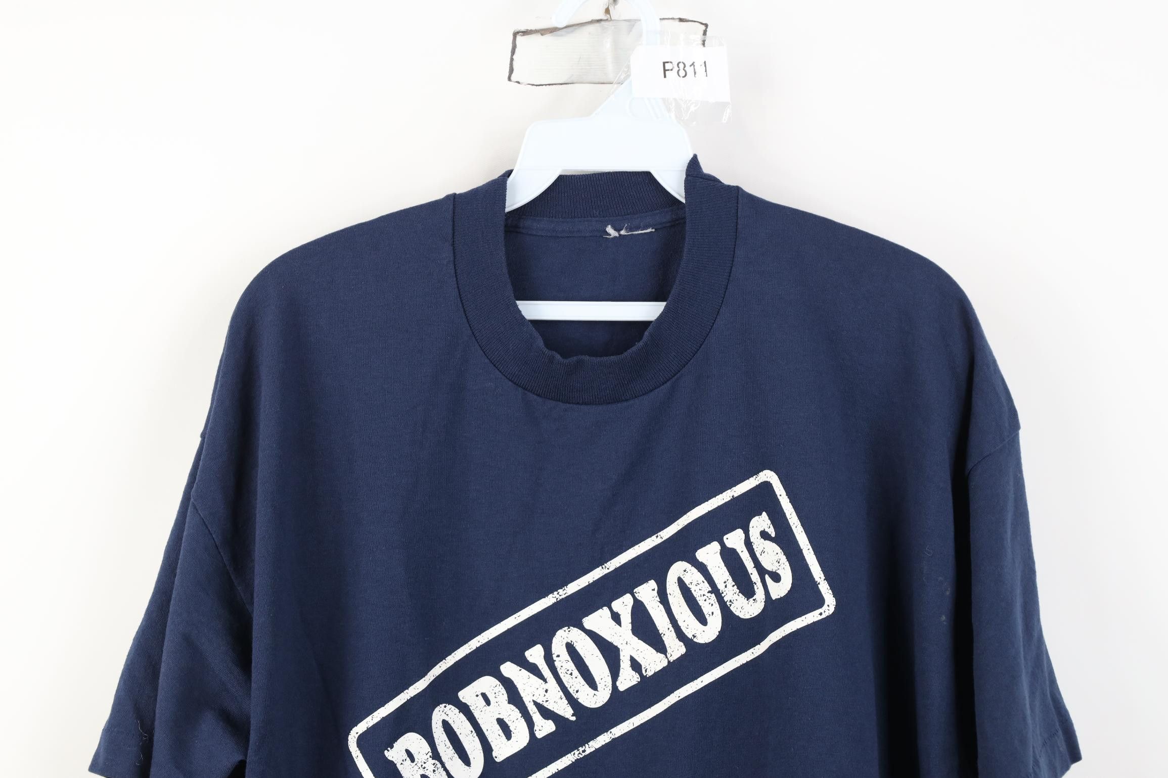Vintage Vintage 90s Gun Bobnoxious Band Short Sleeve T-Shirt Blue Size US XL / EU 56 / 4 - 2 Thumbnail