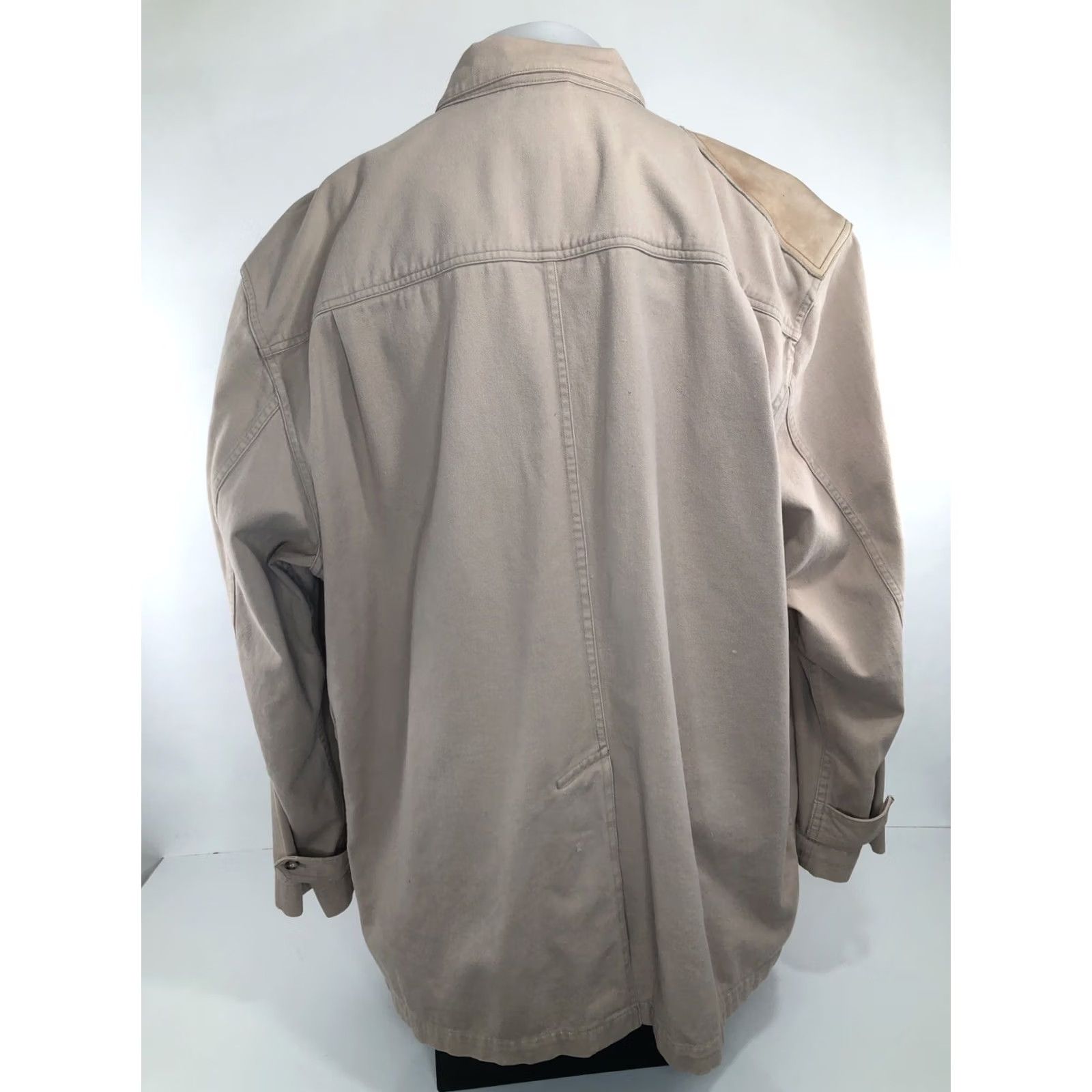 Banana Republic BANANA REPUBLIC Jacket Vintage Leather Ranch Hunting XL 2XL Men Light Brown Padded Field Chore Barn Shirt? Size US XL / EU 56 / 4 - 5 Thumbnail