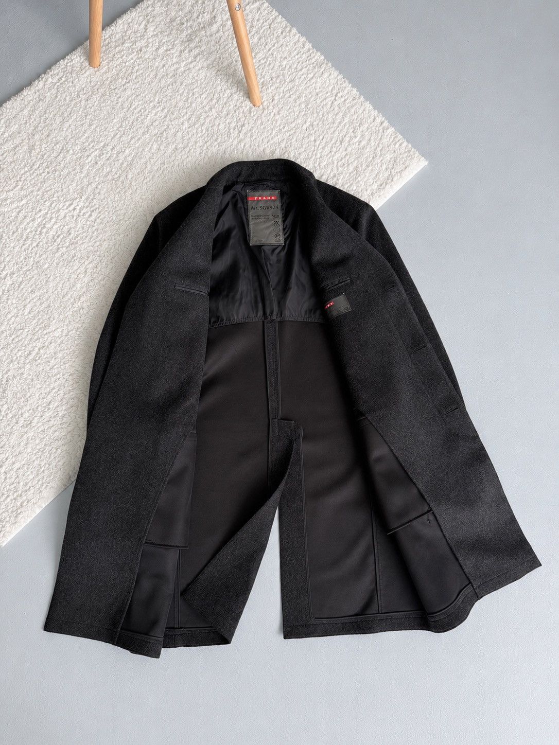 Prada Prada Mens Luxury Rare Wool Coat Trench Jacket Size US M / EU 48-50 / 2 - 6 Thumbnail