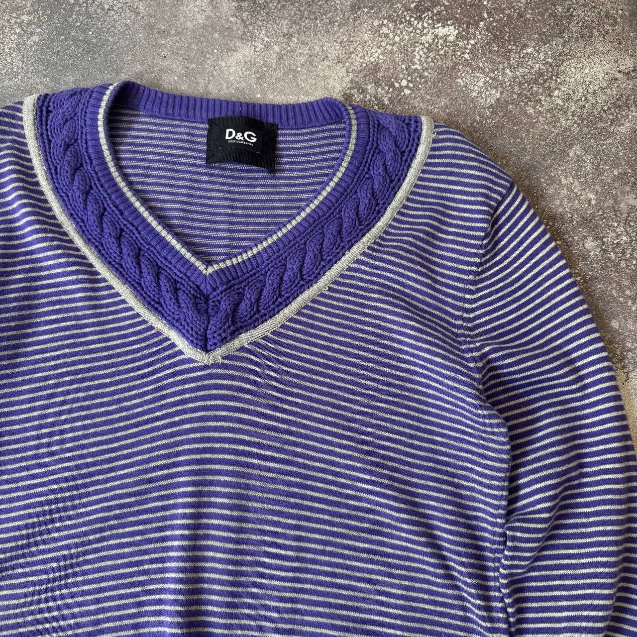 Dolce & Gabbana × Vintage D&G Dolce & Gabbana Vintage Stripped Woman's Knit Sweater Size L / US 10 / IT 46 - 6 Thumbnail