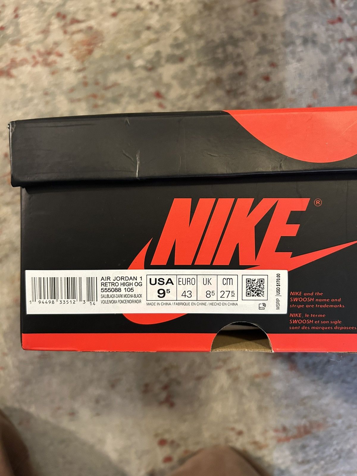 Jordan Brand 🔥 JORDAN 1 RETRO DARK MOCHA ☕️ NEW 🆕 Size US 9.5 / EU 42-43 - 10 Thumbnail