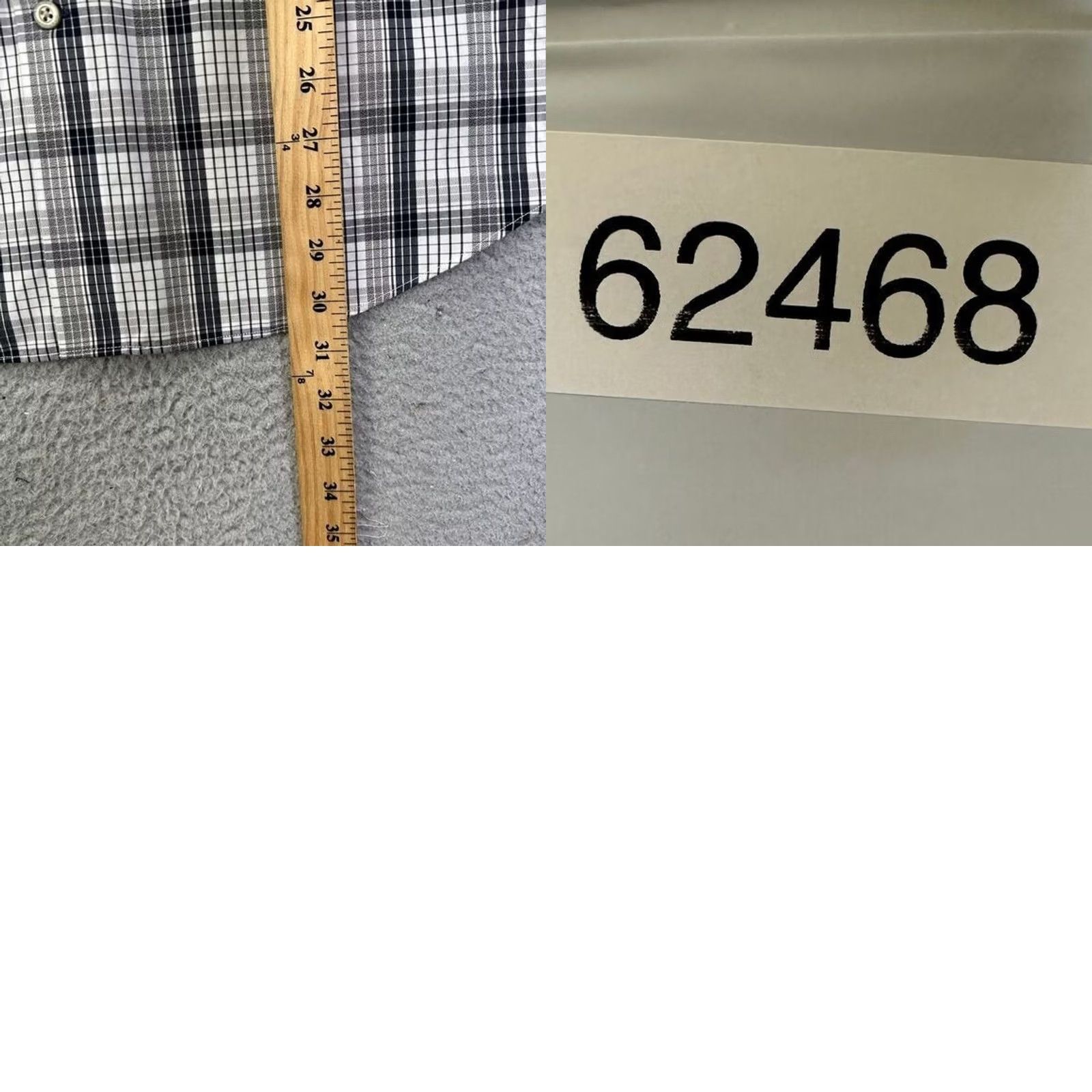 Banana Republic VINTAGE Banana Republic Dress Shirt Mens M Gray Plaid Camden Fit EUC Size 40R - 8 Thumbnail