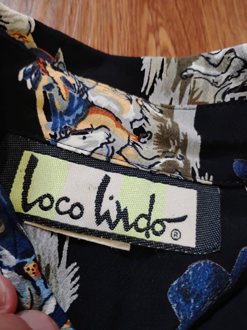 Other Vintage Loco Lindo Cowboy Wild West Wagon Horses Shirt Size M / US 6-8 / IT 42-44 - 3 Thumbnail