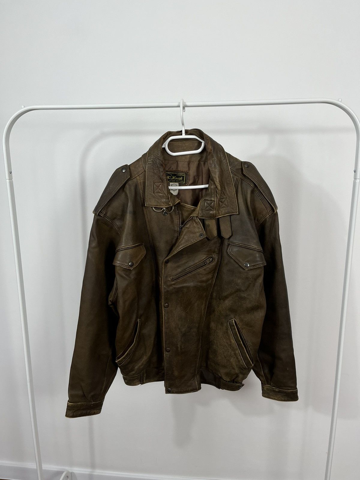 Vintage Vintage Leather Biker Jacket Size US L / EU 52-54 / 3 - 3 Thumbnail