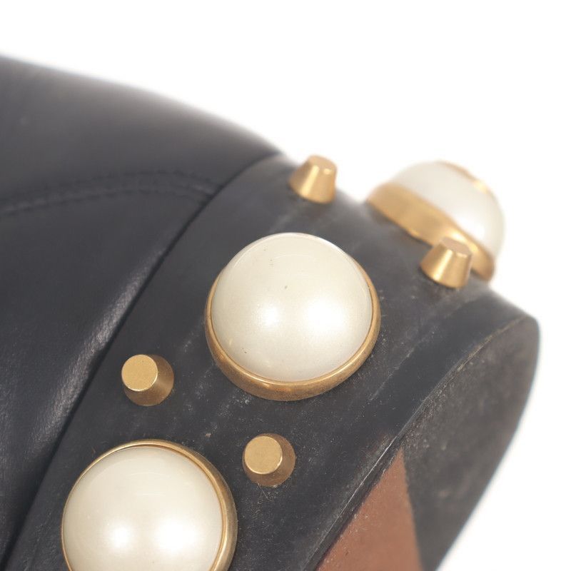 Gucci Gucci Black Pearl Mary Jane Shoes - Size US 5 / EU 37 - 6 Thumbnail