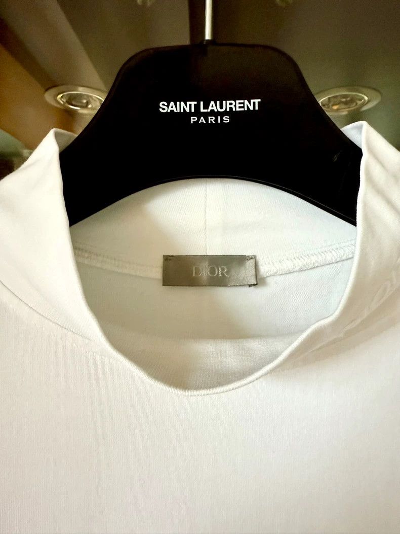 Dior dior 22ss poster plain white high-neck logo embroidered swe Size US L / EU 52-54 / 3 - 3 Thumbnail