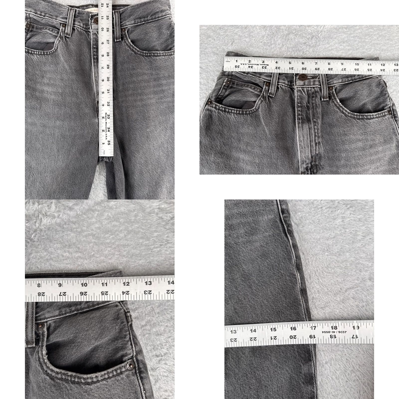 Levi's Levi's Jeans Womens 24 Black Denim Premium 70s High Flare Distressed 24x29 Jeans Size 42" / US 20 - 9 Thumbnail