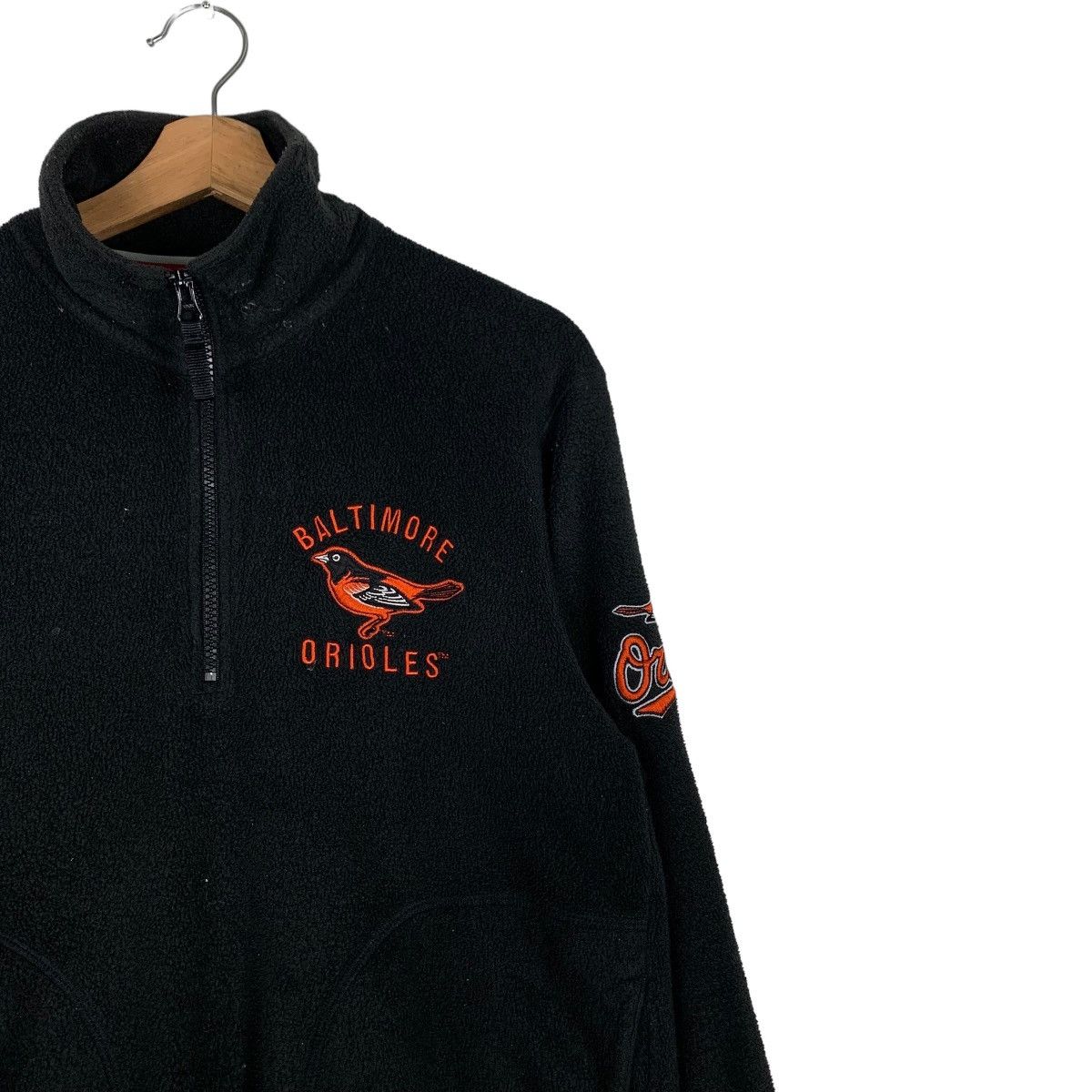 MLB BALTIMORE ORIOLES Big Logo HalfZip Pullover Fleece #0609-C28 Size US M / EU 48-50 / 2 - 4 Thumbnail
