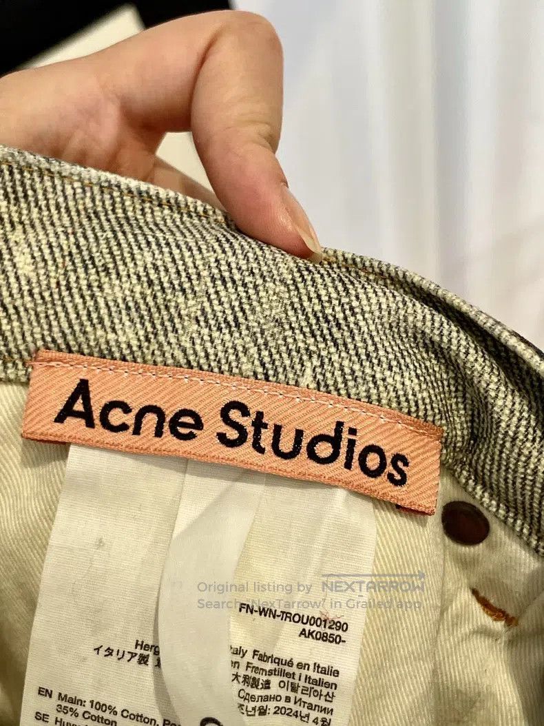 Acne Studios Acne Studios Printed Pattern Loose Low-Waist Wide-Leg Deni Size 33" - 3 Thumbnail