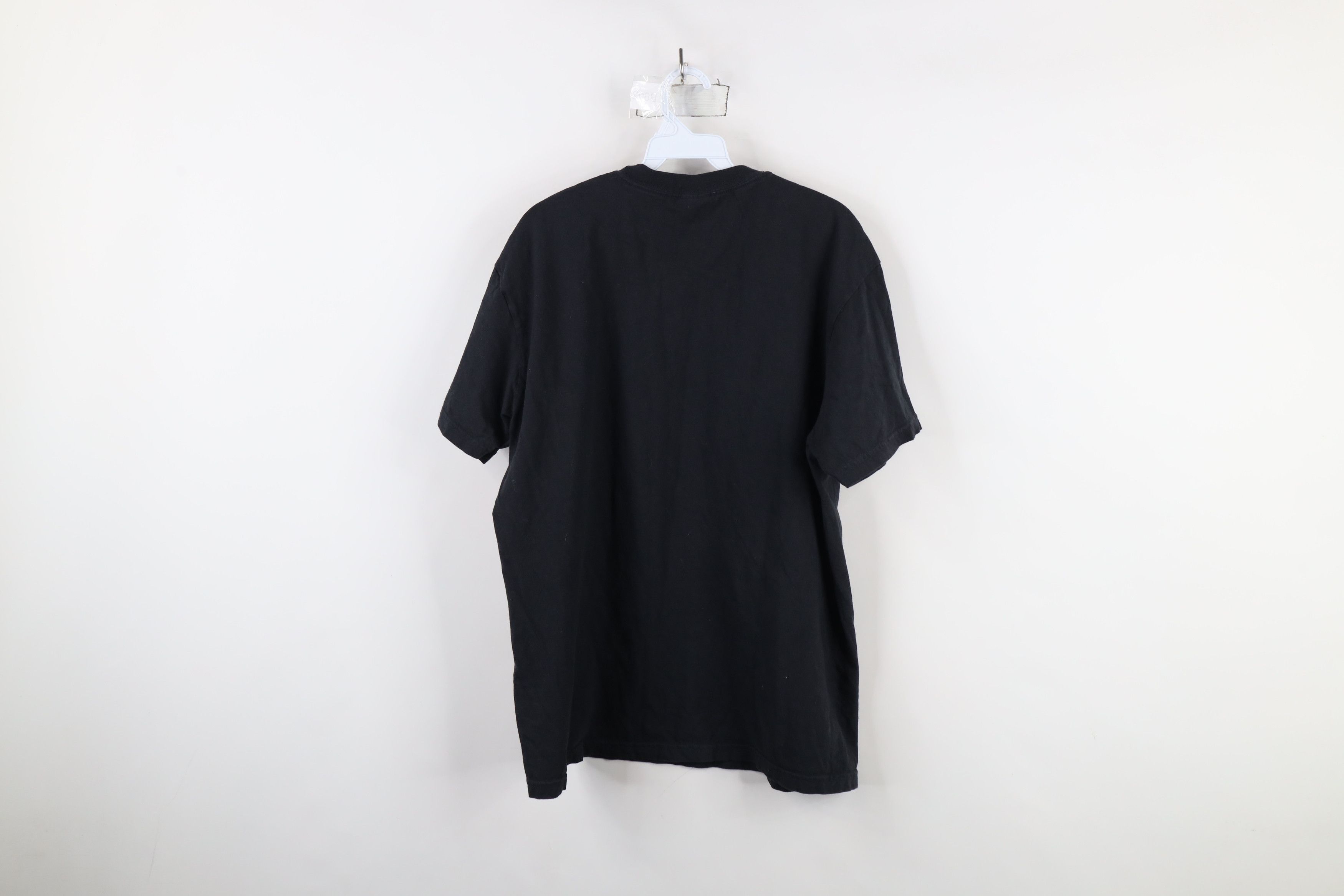 Vintage Vintage 90s Y2K Streetwear Blank Heavy Cotton T-Shirt Black Size US L / EU 52-54 / 3 - 6 Thumbnail
