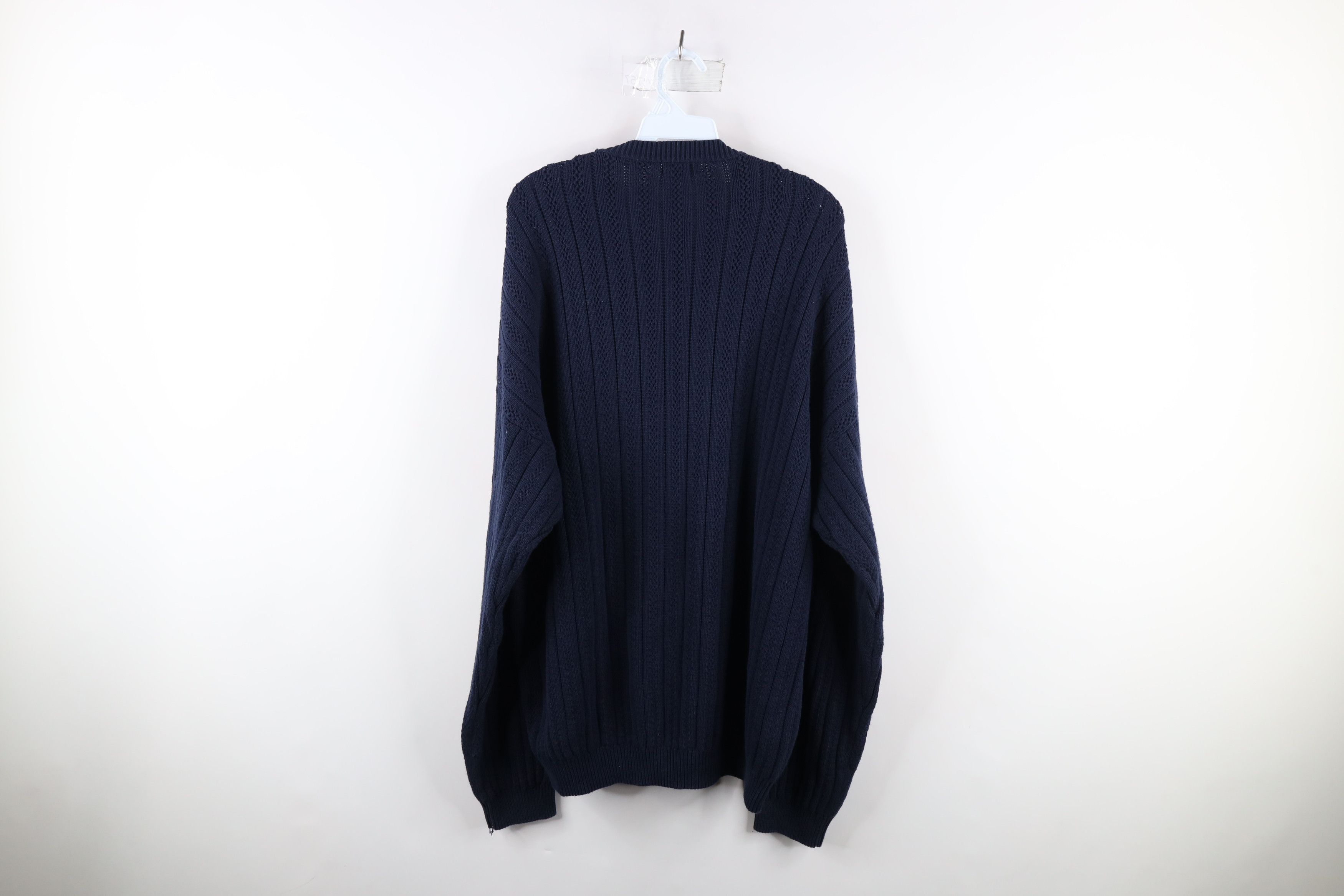 Izod Vintage IZOD Chunky Ribbed Knit Crewneck Sweater Cotton Size US L / EU 52-54 / 3 - 7 Thumbnail