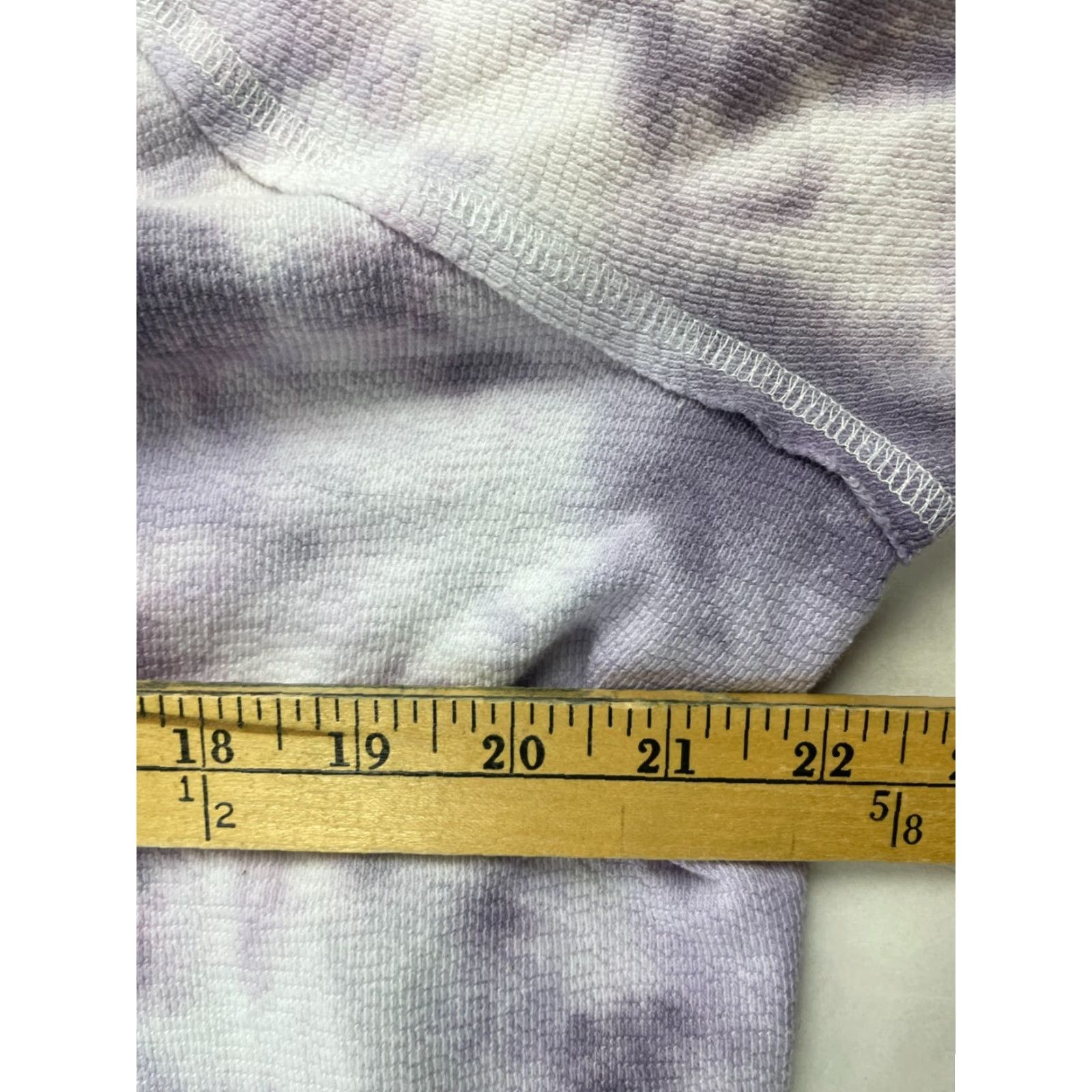 Vintage Maurices Hoodie Sweater Women’s Size M Purple White Tie Dye Pullover V-Neck Long Sleeve Knit Regular Size M / US 6-8 / IT 42-44 - 5 Thumbnail