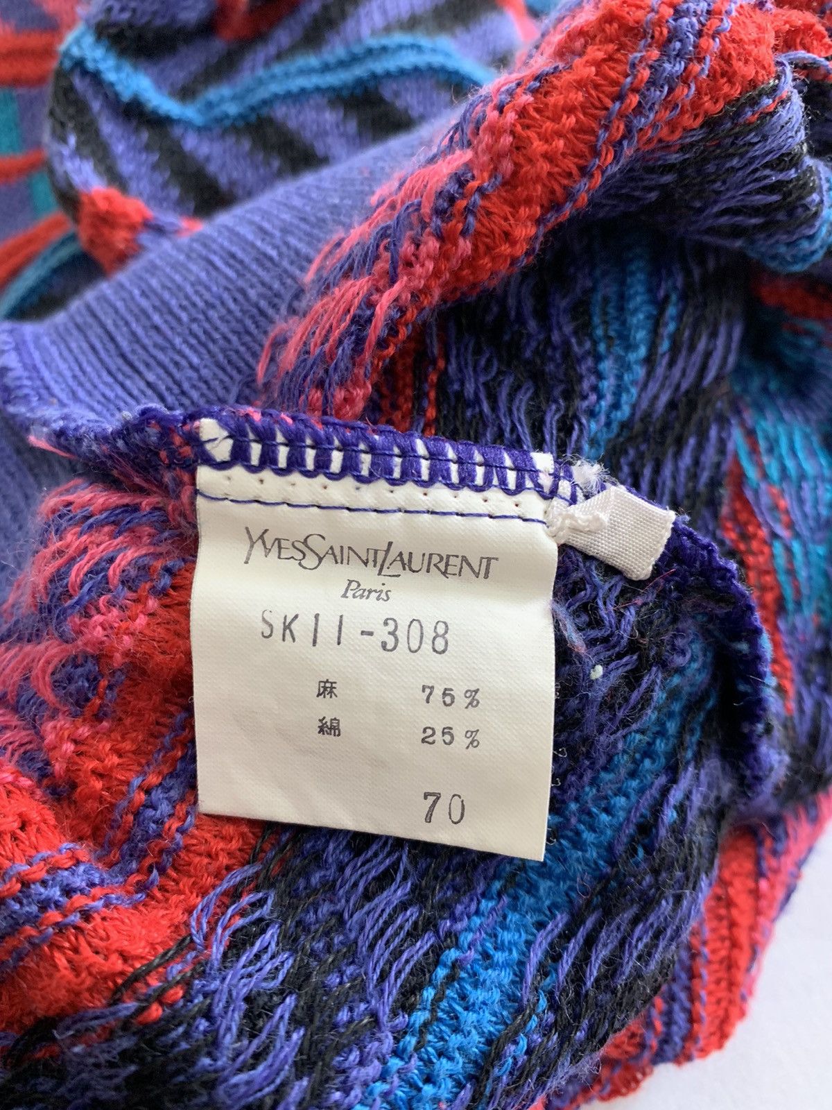 Vintage YvesSaintLaurent Shortsleeve Top Knitwear Size XS / US 0-2 / IT 36-38 - 9 Thumbnail