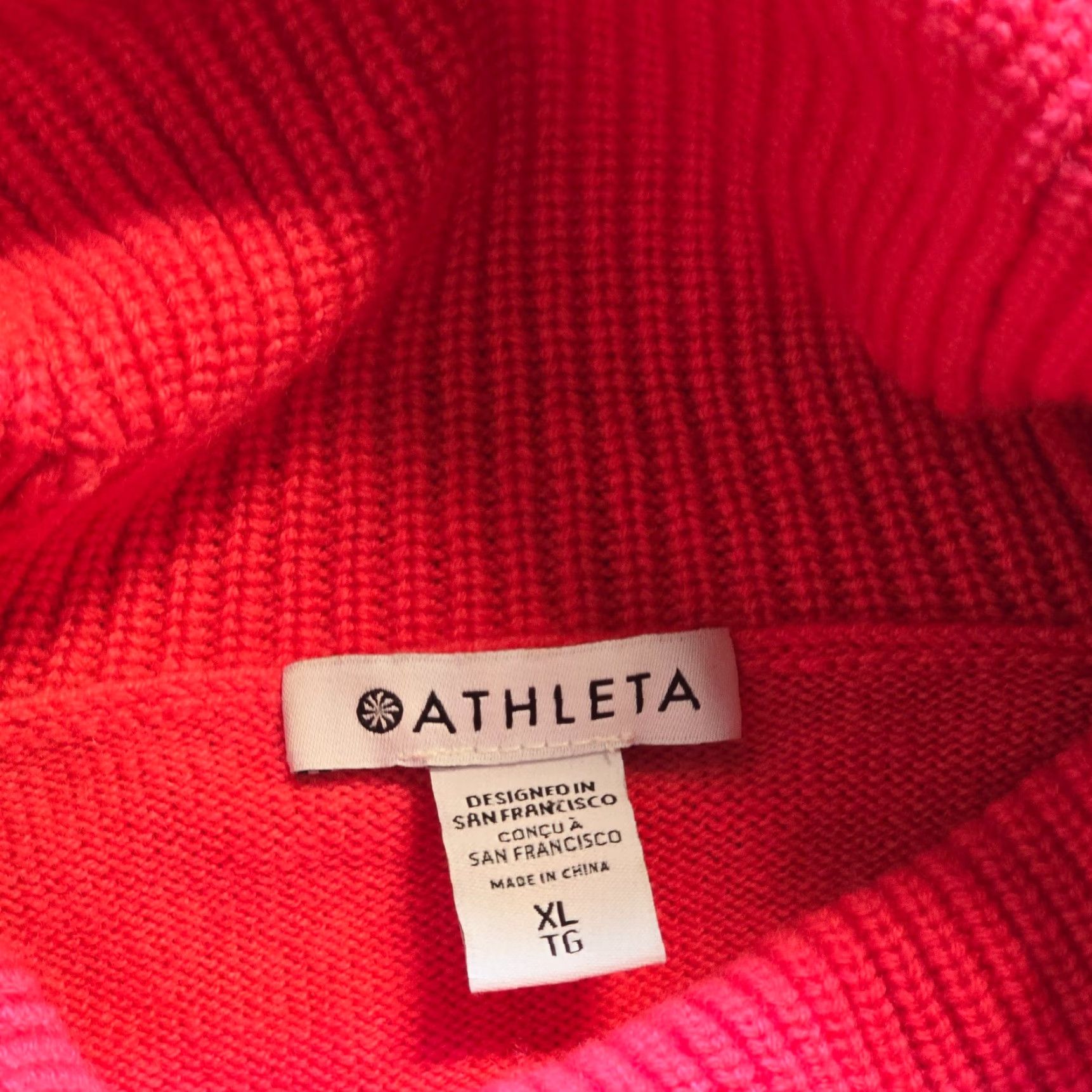 Athleta Athleta Sweater Womens XL Pink Cashmere Merino Wool Turtleneck Boxy Casual Pullover Knit Long Sleeve Regular Fit Women Size XL / US 12-14 / IT 48-50 - 3 Thumbnail