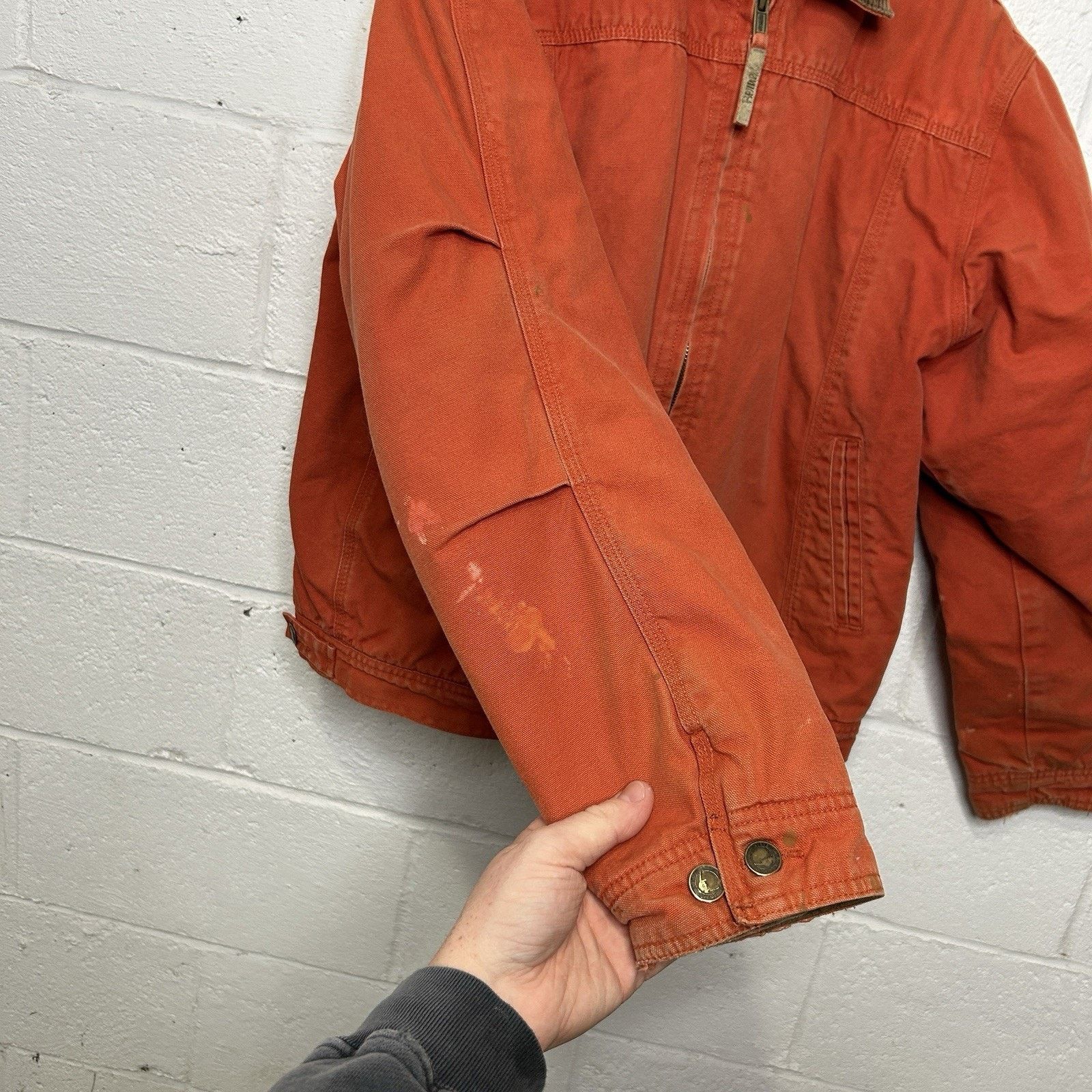 Vintage Vintage Berne Canvas Sherpa-Lined Detroit Jacket “Orange” Size L / US 10 / IT 46 - 5 Thumbnail