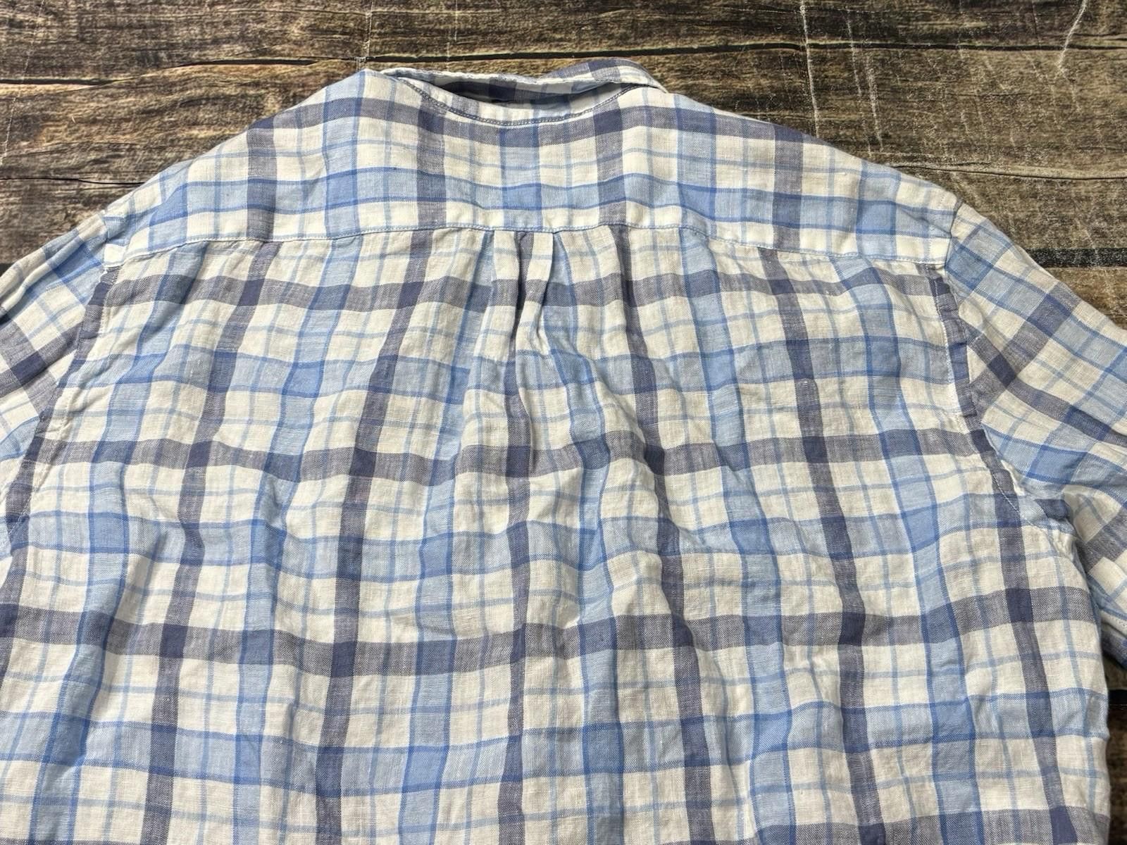Vineyard Vines Vineyard Vines Shirt Mens Medium Linen Classic Murray Plaid Size US M / EU 48-50 / 2 - 6 Thumbnail