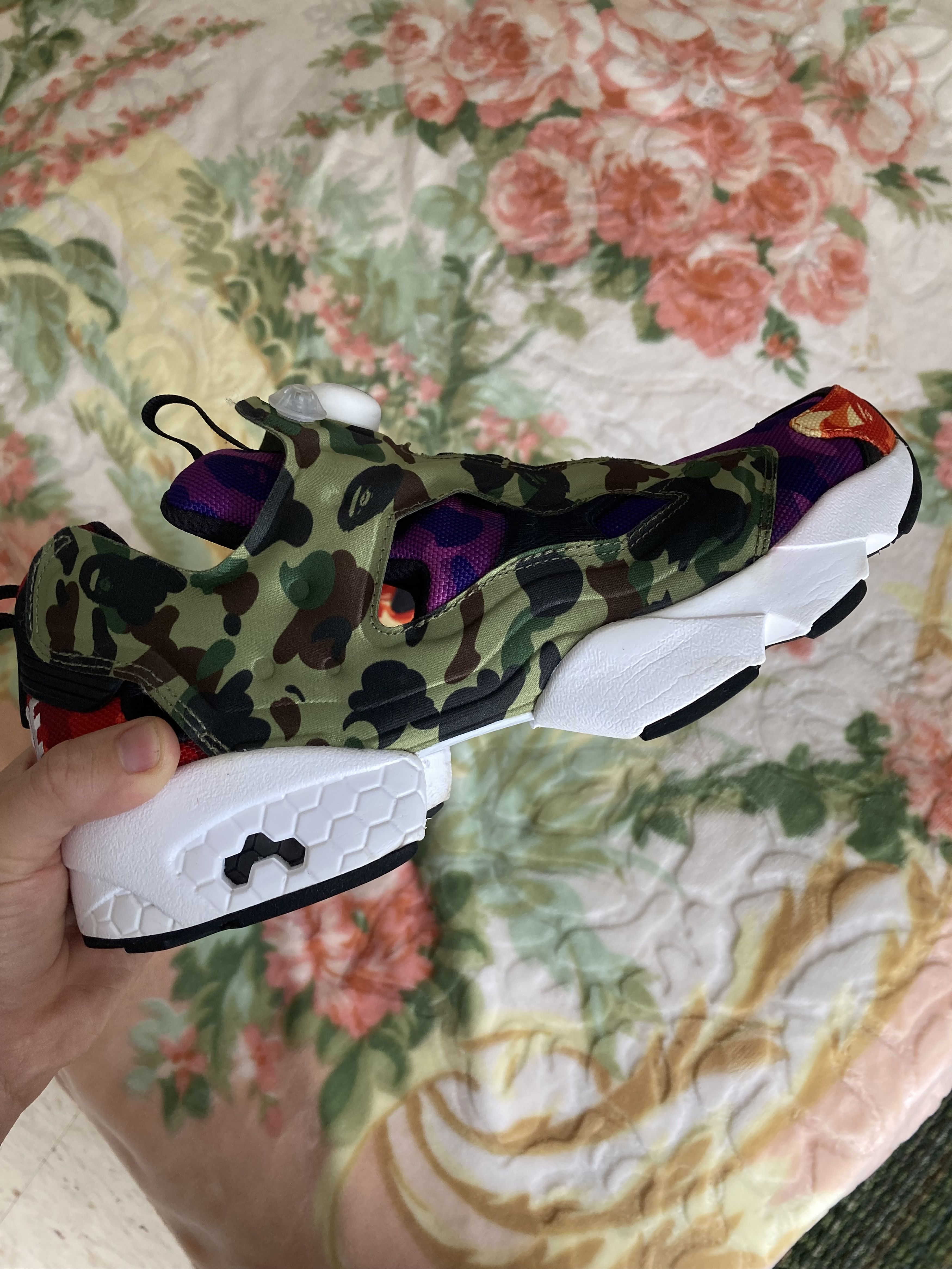 Nigo Bathing Ape Reebok Instapump Fury: Multicolor Camo Size US 10.5 / EU 43-44 - 2 Thumbnail