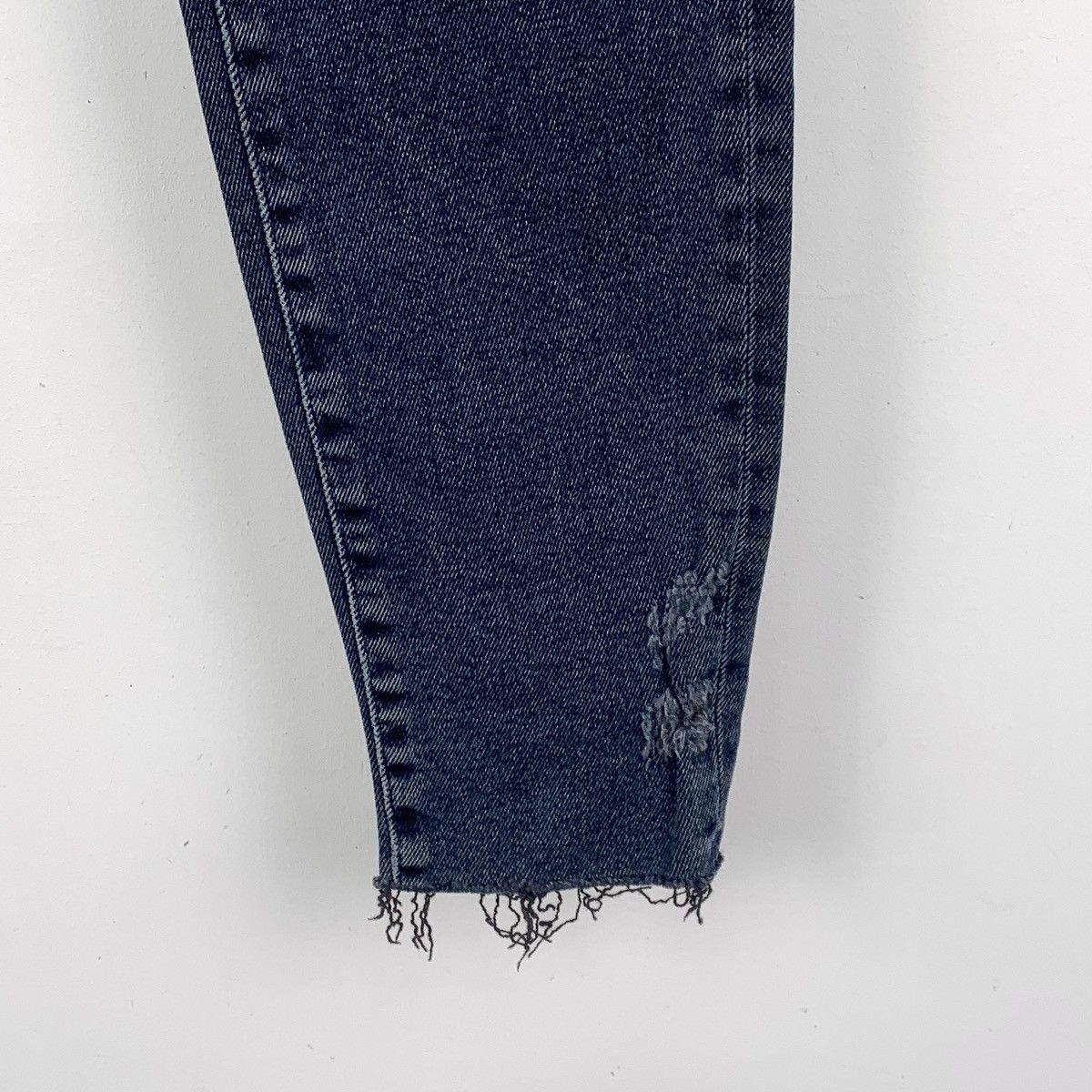 Iro IRO Dark Blue Cotton Fringed Casual Denim Pants K26WX Size 27" / US 4 / IT 40 - 4 Thumbnail