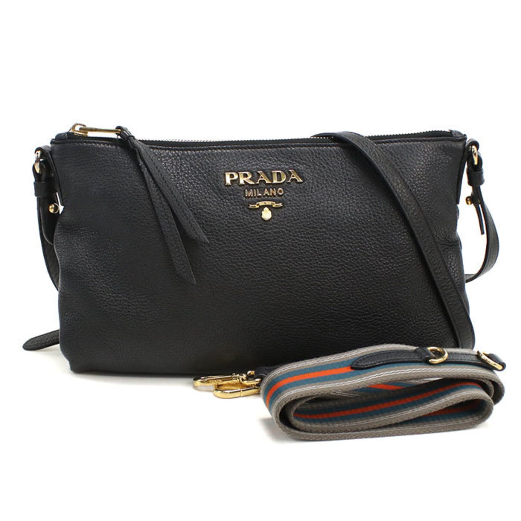 Prada Prada Crossbody Shoulder Bag 1BH050 Women's Black Size ONE SIZE - 1 Thumbnail