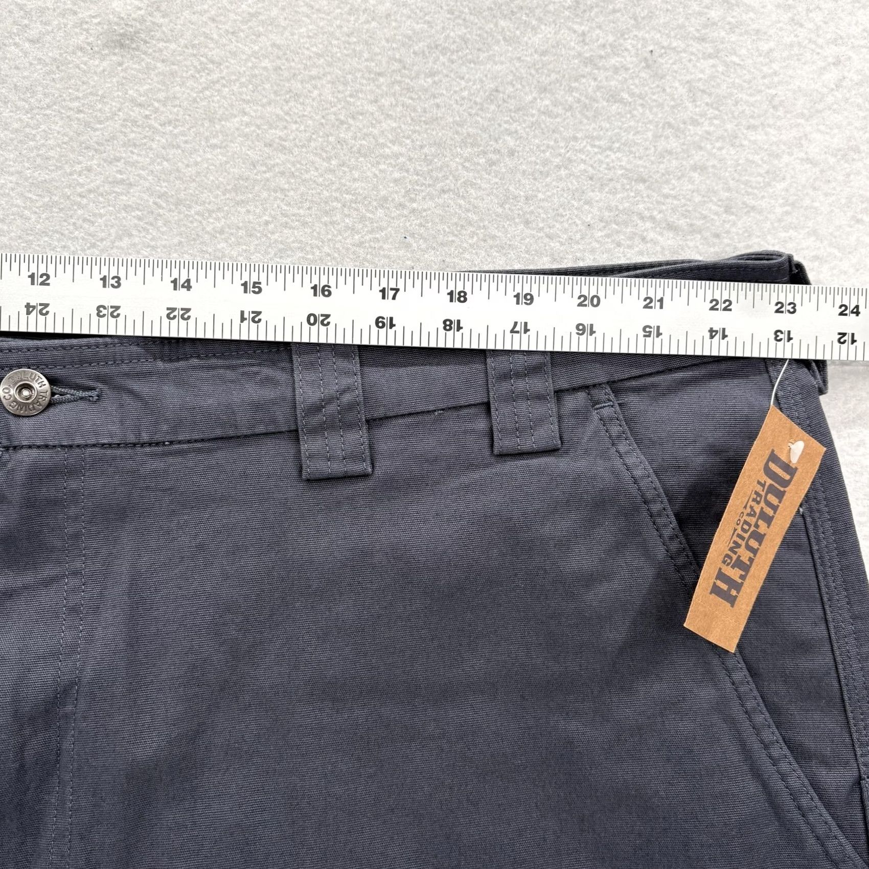 Duluth Trading Company Duluth Flex Fire Hose 12" Cargo Shorts Mens 46 Blue Canvas Stretch Workwear NWT Size US 30 / EU 46 - 6 Thumbnail