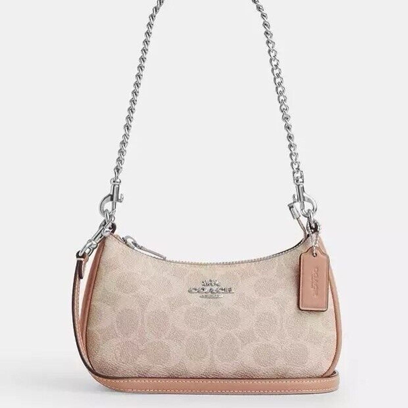 Coach NWT Coach Teri Mini Crossbody Bag cw323 Silver/Sand/Taupe Size ONE SIZE - 5 Thumbnail