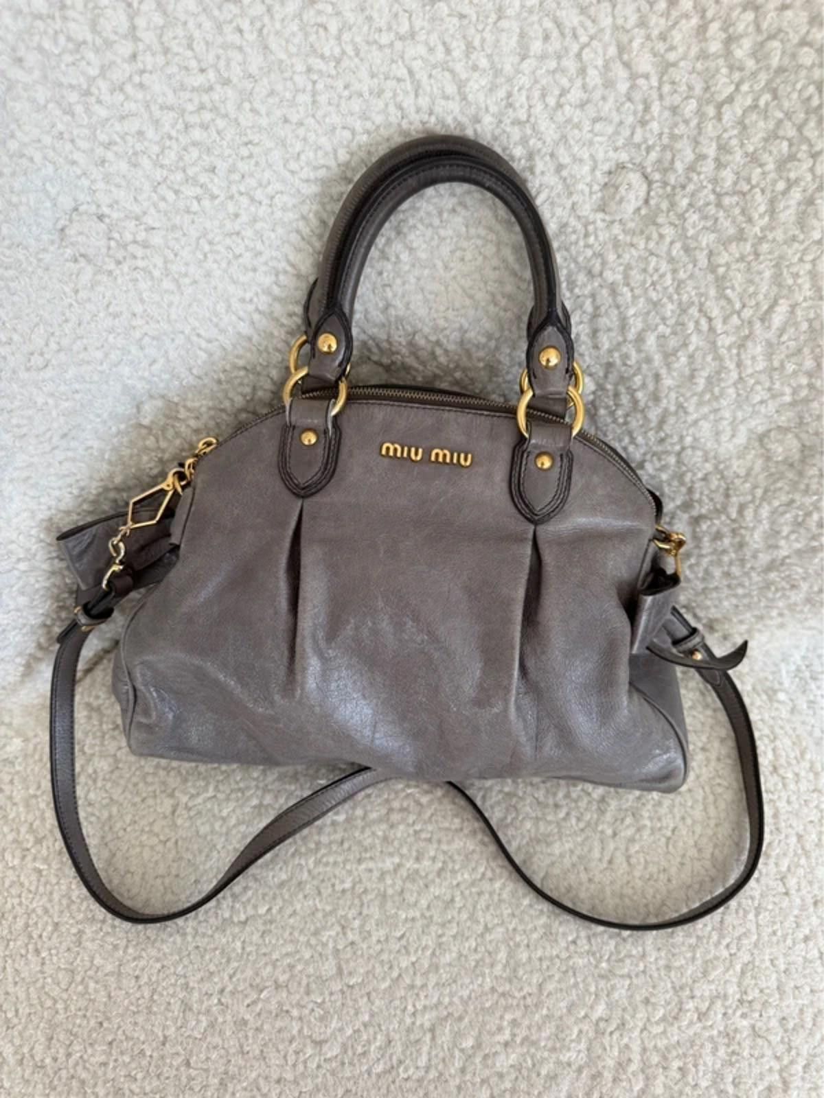 Miu Miu Miu Miu 2-Way Vitello Lux Bow Bag Size ONE SIZE - 1 Thumbnail