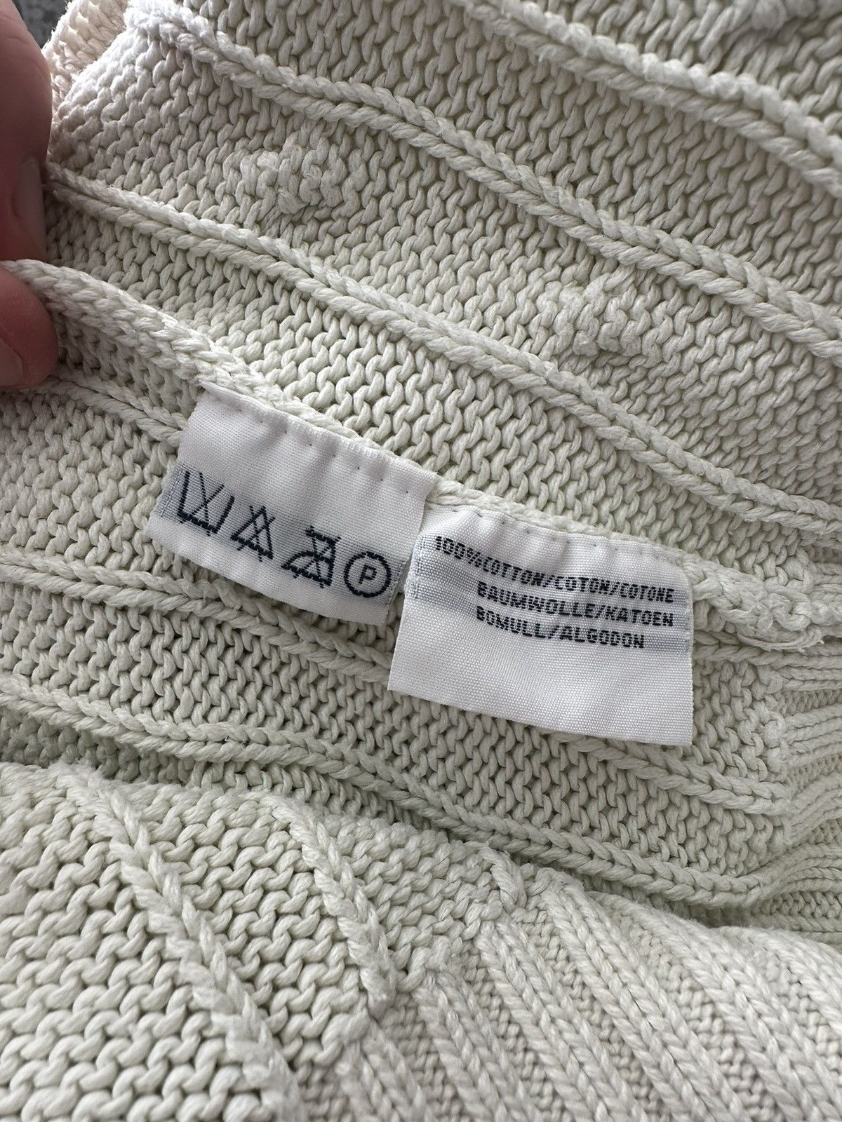 Polo Ralph Lauren Polo Ralph Lauren White Knitted Cableknit Sweater hype y2k Size US XL / EU 56 / 4 - 7 Thumbnail