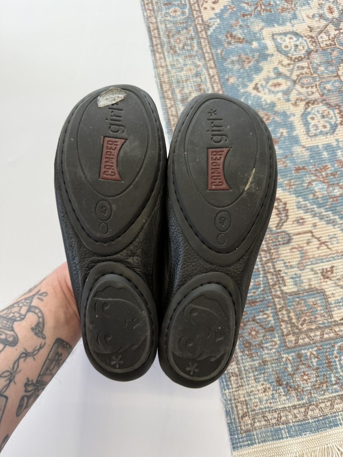 Camper Camper Avant Garde Black Leather Flag Ballet Size 40 Size US 10 / IT 40 - 4 Thumbnail