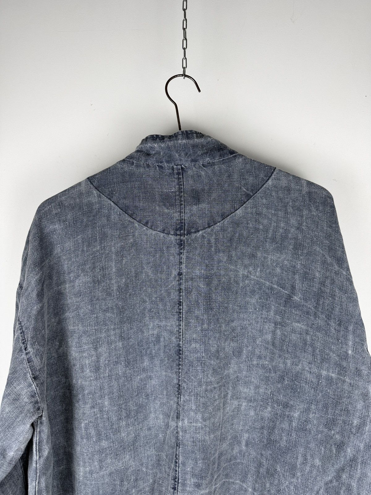 OSKA OSKA Blue Linen Washed Button Up Jacket Blazer Coat Size 2 Size M / US 6-8 / IT 42-44 - 9 Thumbnail