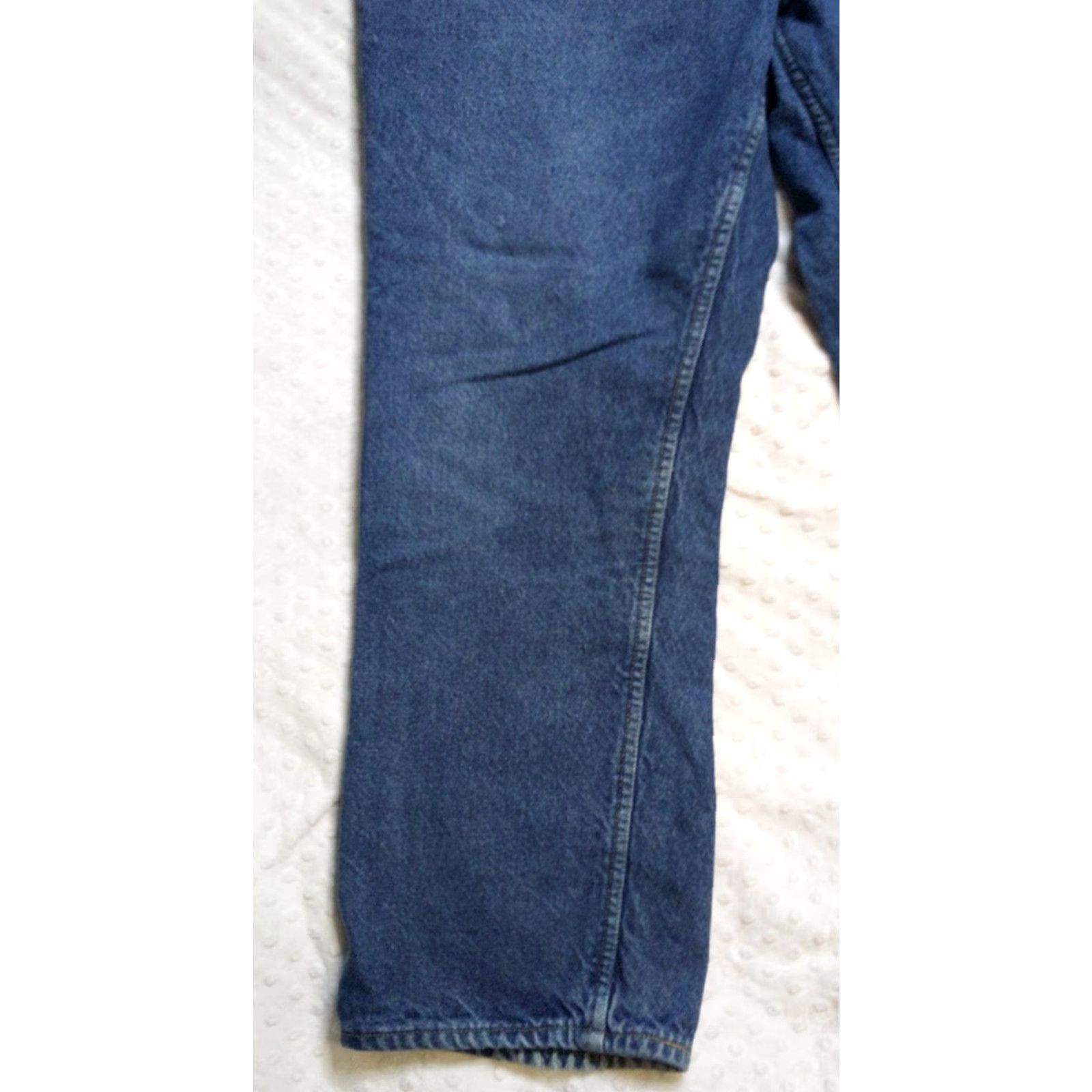 Vintage VINTAGE OshKosh Jeans Mens 44x30 Red Flannel Lined Blue Denim Straight Leg 90s Pants - Shirt? Size US 44 / EU 60 - 3 Thumbnail
