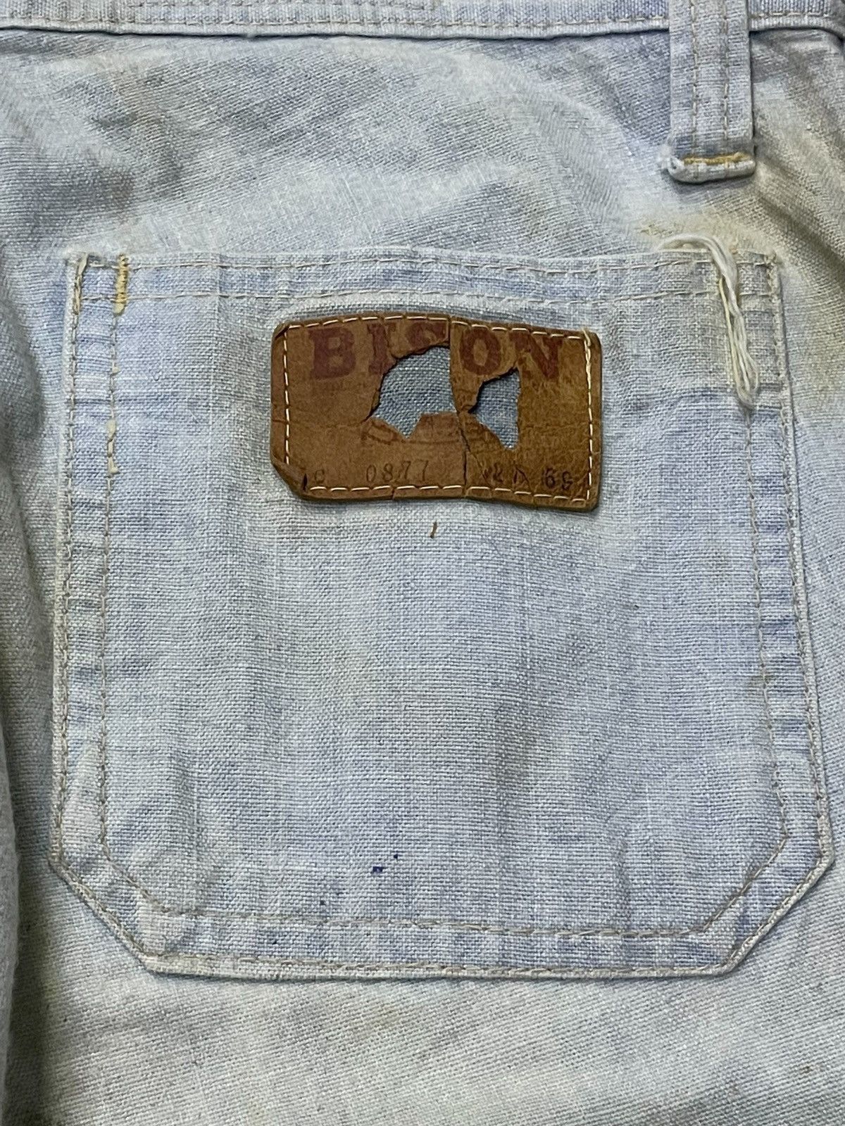 Hysteric Glamour × Japanese Brand Vintage 60s Bison Bell Bottom Denim Pants Size US 28 / EU 44 - 22 Thumbnail