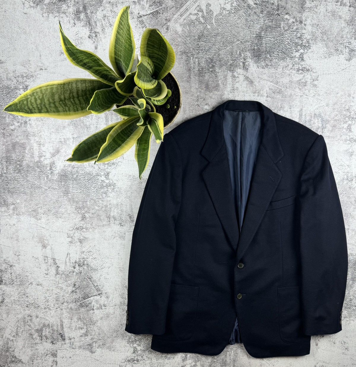 Saint Laurent Paris Saint Laurent Rive Gauche Vintage 54R Cashmere Classic Luxury Blazer Suit Jacket Size 54R - 1 Thumbnail