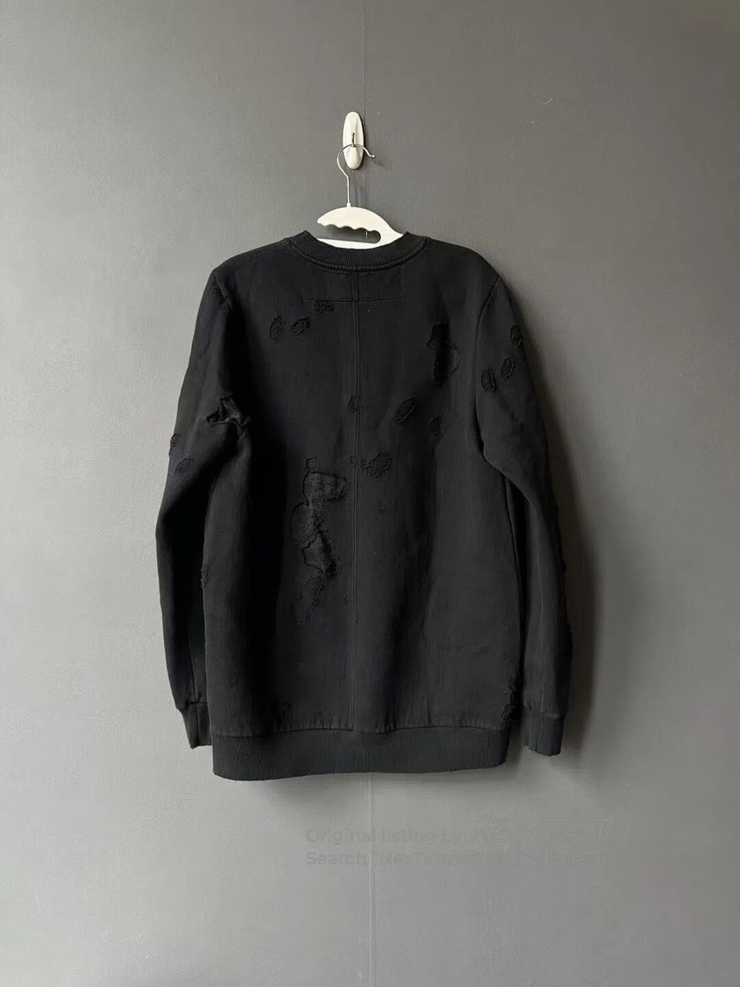 Other Givenchy Black Heavy Ripped Sweatshirt| Size S / US 4 / IT 40 - 2 Thumbnail