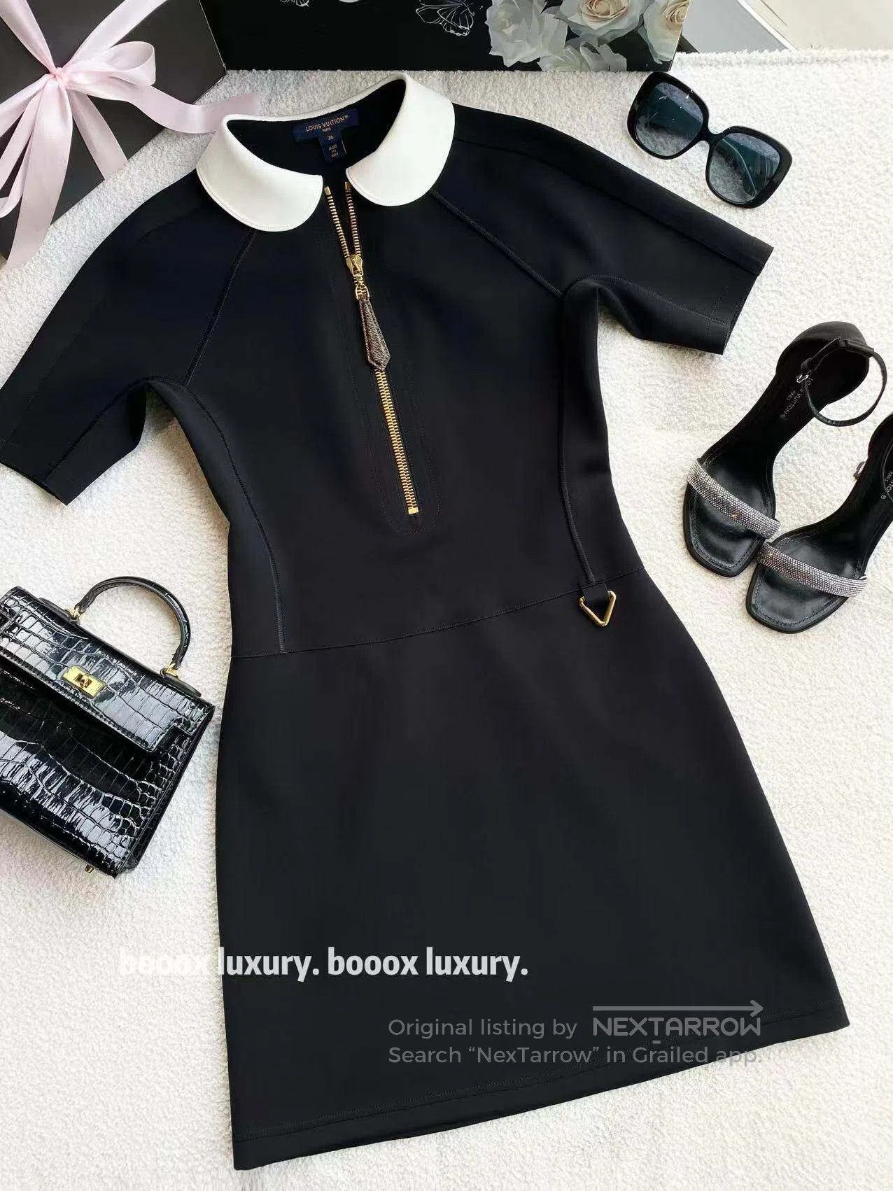 Louis Vuitton Louis Vuitton Doll collar black dress| Size XXS / US 00 / IT 34 - 1 Thumbnail