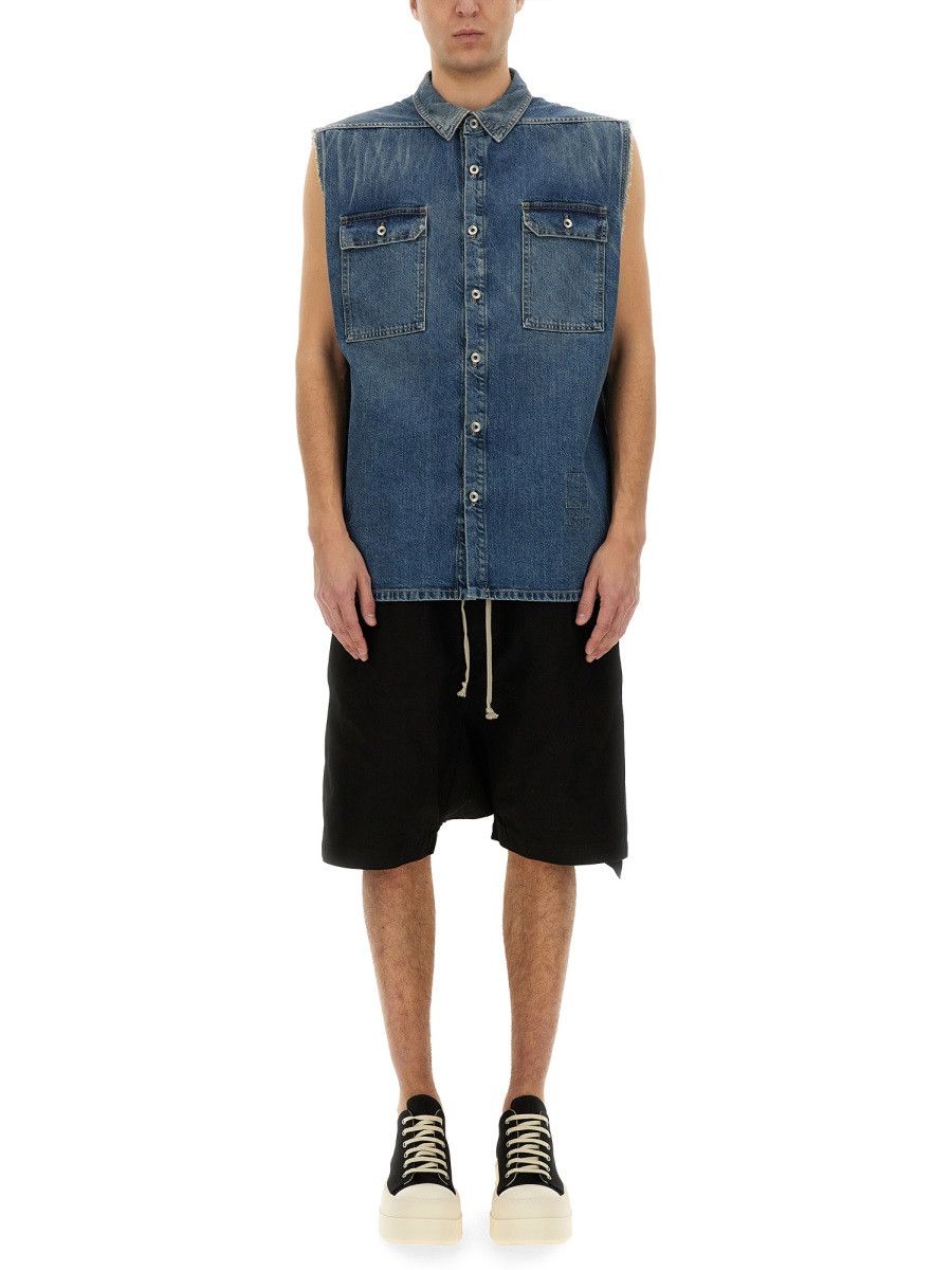 Rick Owens Drkshdw RICK OWENS DRKSHDW OUTERSHIRT JUMBO TOMMY - DENIM Size US S / EU 44-46 / 1 - 1 Thumbnail