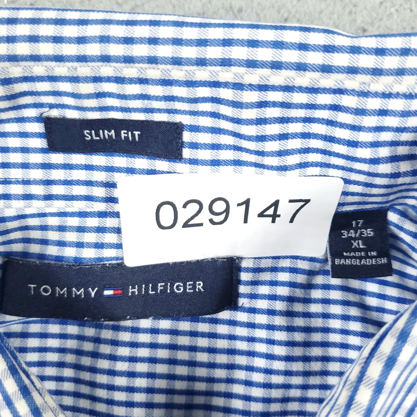 Tommy Hilfiger Tommy Hilfiger Shirt Mens XL Blue Check Button Up Long Sleeve Size US XL / EU 56 / 4 - 6 Thumbnail