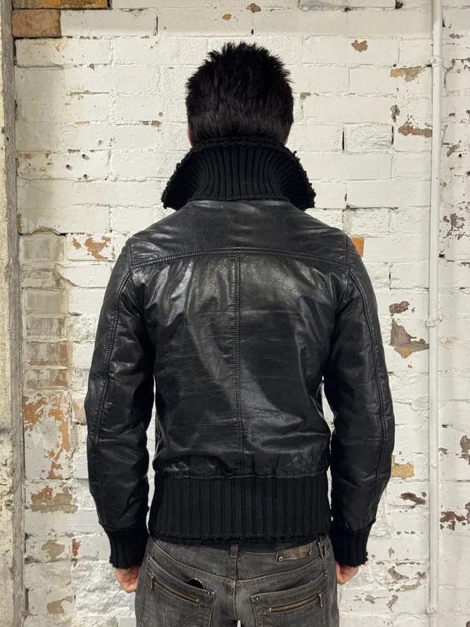 Dolce & Gabbana 2000s Dolce & Gabbana Multi-Zip Destroyed Black Leather Jacket Size US M / EU 48-50 / 2 - 2 Thumbnail